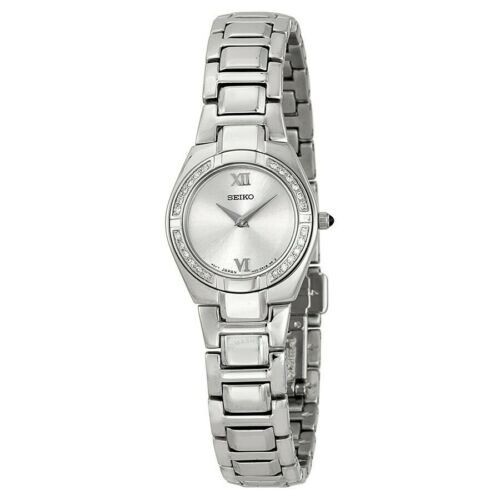 SEIKO LADIES SUJF09 24 DIAMONDS SS WATCH *NEW* R//$495 SUJF09
