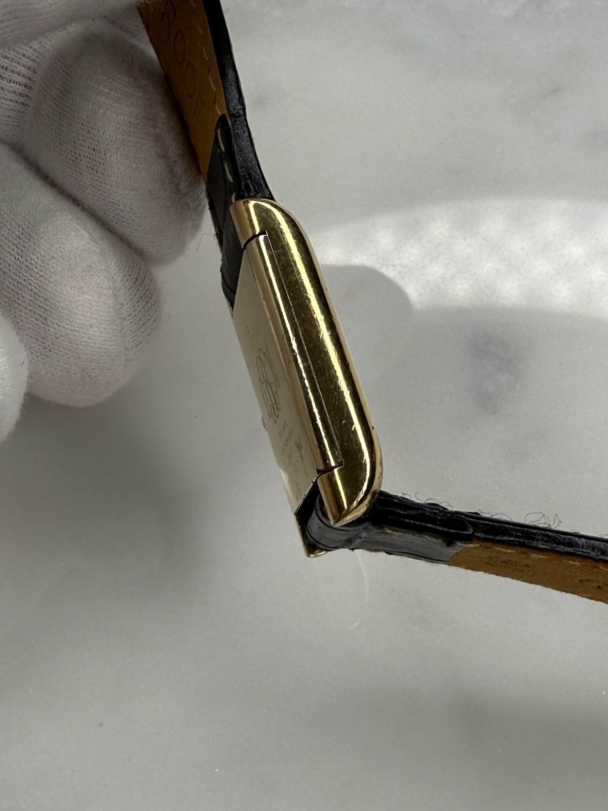Auth Vintage Cartier Tank 18k Electroplated 1970s 21x28mm Manual Wind Movement