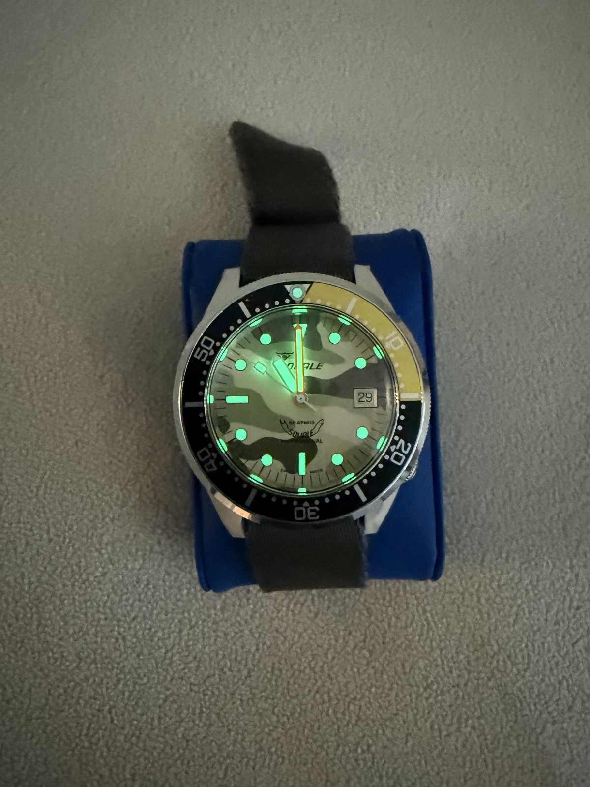 Squale 1521 50 Atmos SQUALE X BEAMS COLLABORATION BEAUTIFUL PAINTED CAMO DIAL