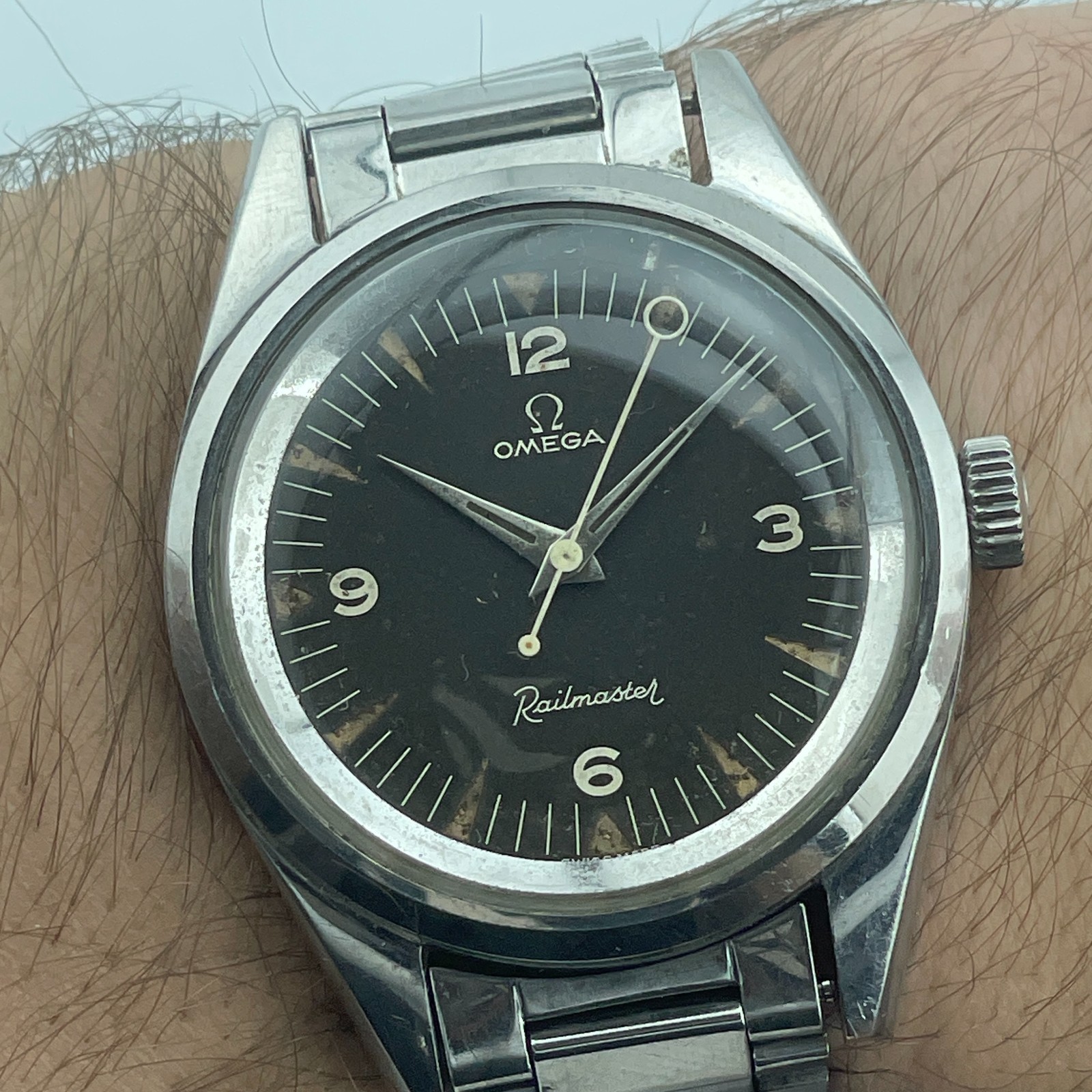 OMEGA RAILMASTER Ref 2914-5 Lollipop Manual wind 285 mov from 59 series 17 Mill