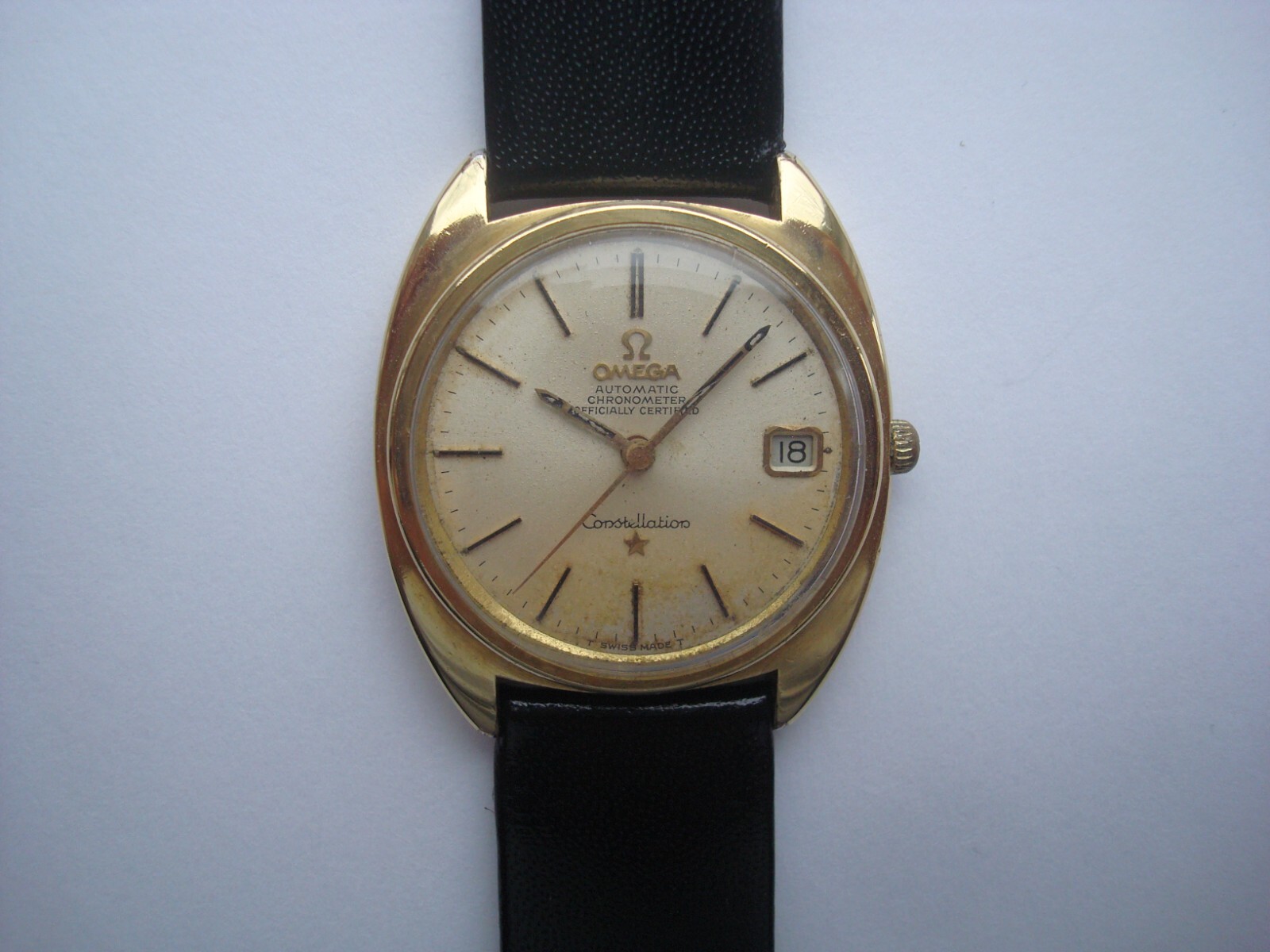 Omega Constellation Chronometer 561 Mens Automatic Watch 24j. 5 Pos. Date Runs