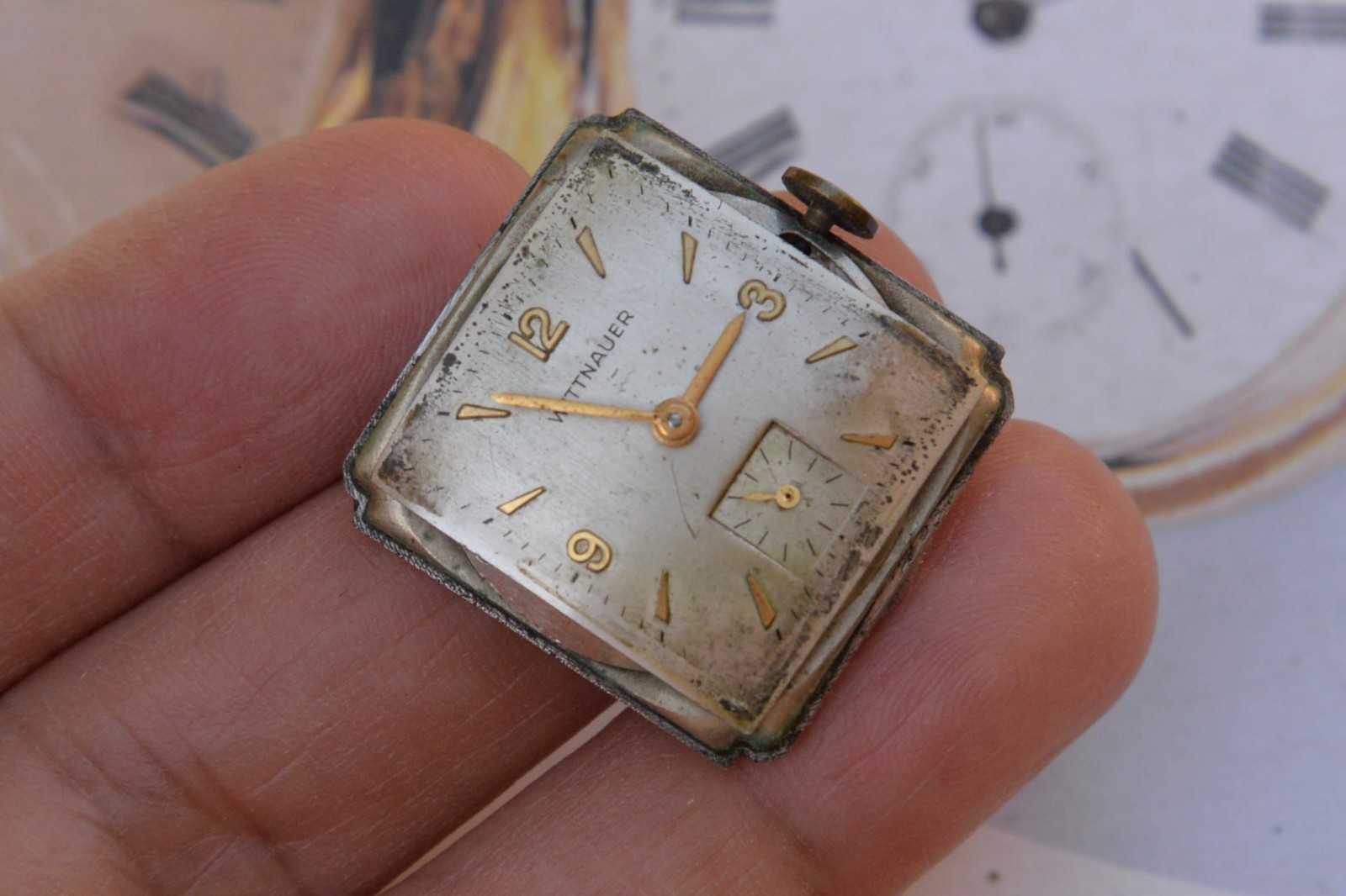 Vintage 1950s WITTNAUER 10S 10KGF 17J Manual Wind Men’s Watch–4 Repair