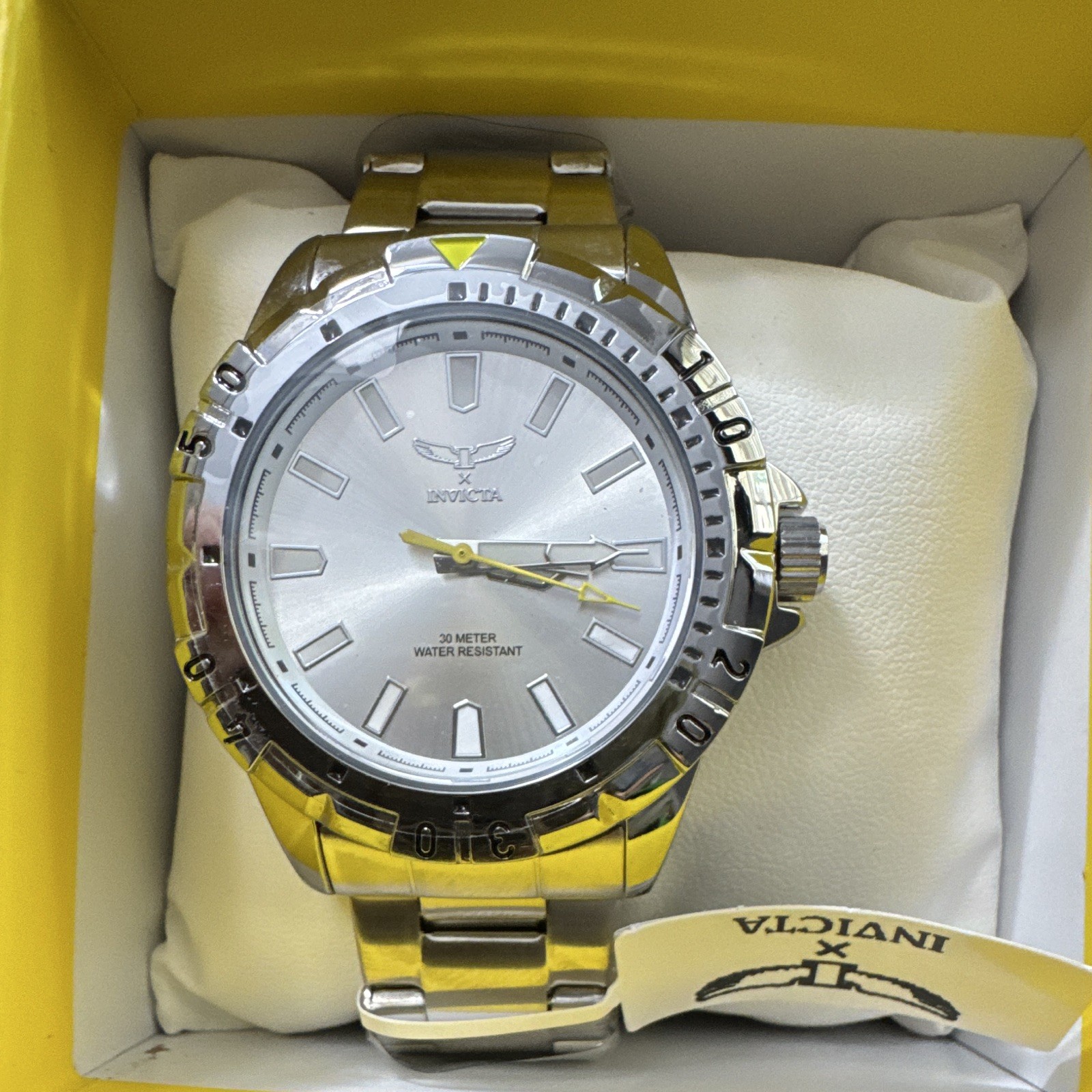 Invicta Men’s 43mm Silver Sunburst Dial Two-Tone w/ Box