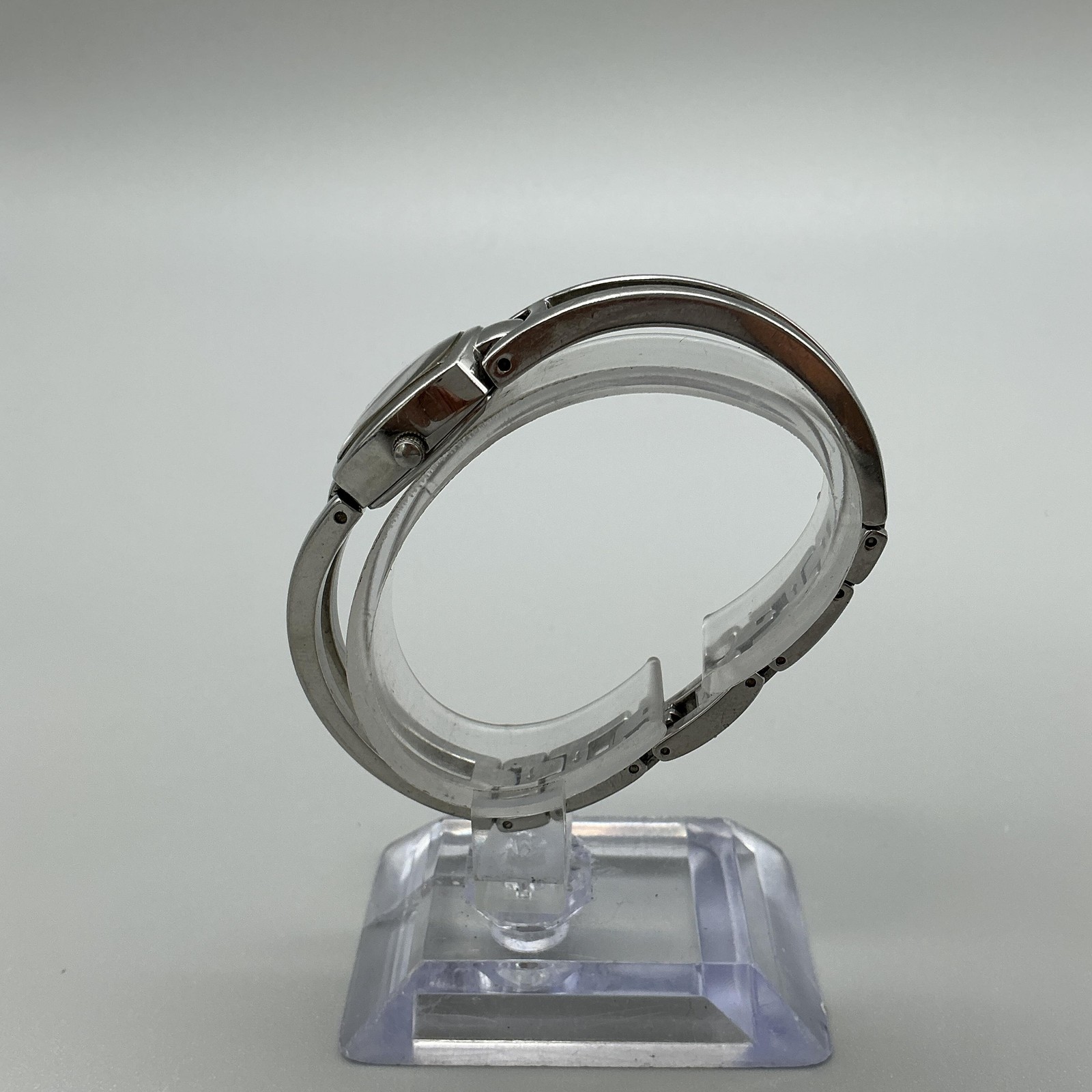 Fossil F2 Womens Watch 18mm Purple Dial Stainless Steel Bangle New Battery 6.5″