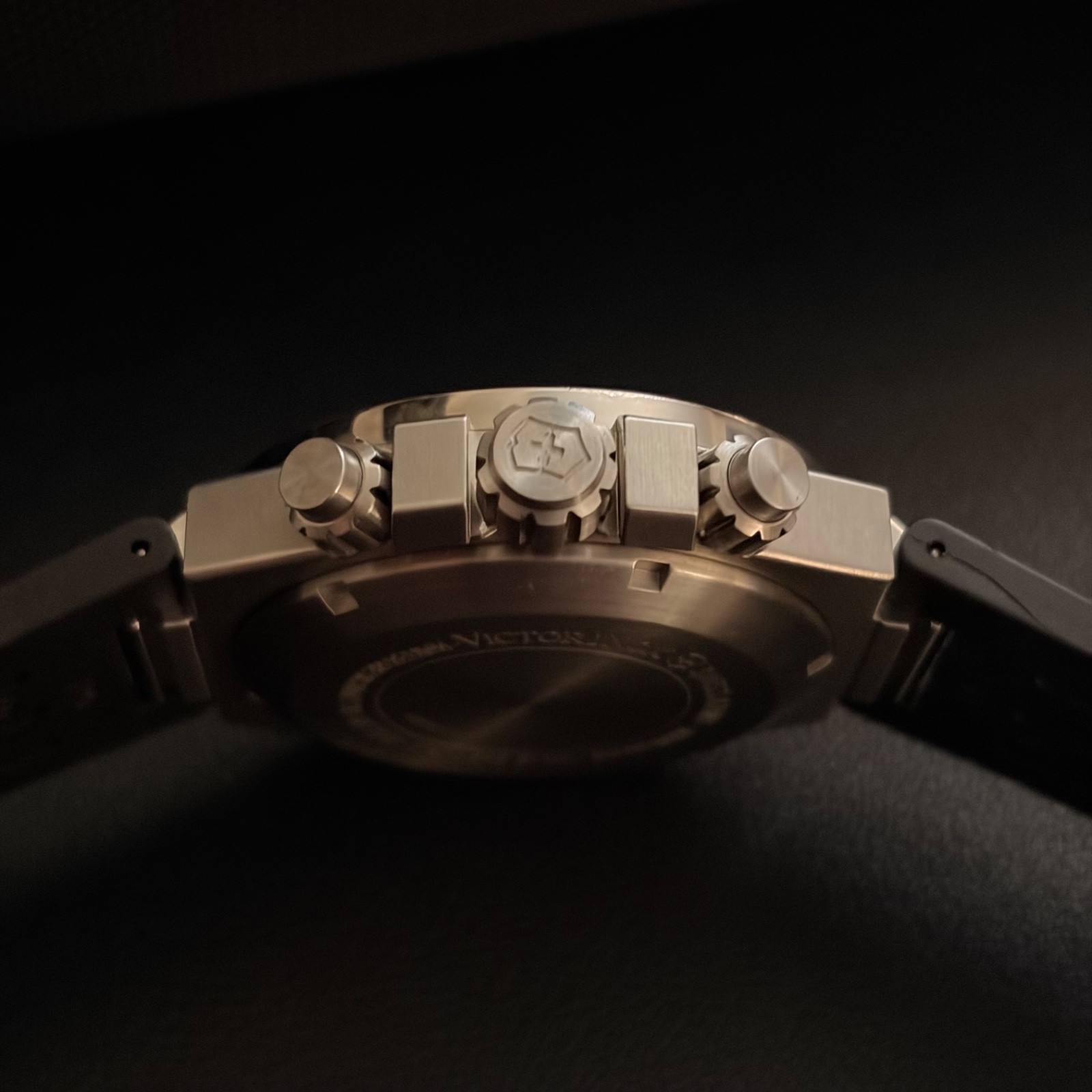 Victorinox Swiss Army Convoy Chronograph Watch Black Rubber Strap (Model 241157)