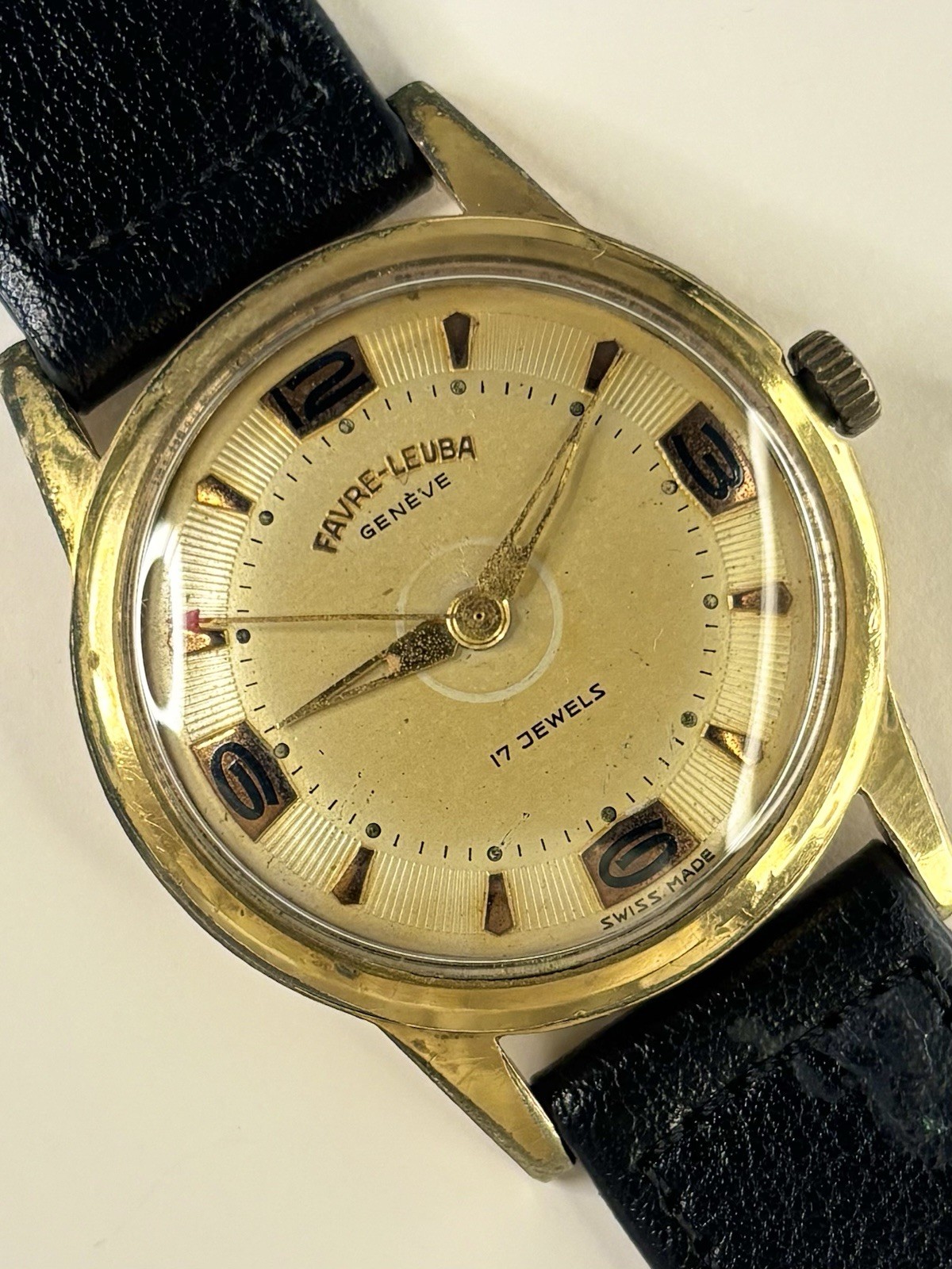 FAVRE LEUBA Vintage 1950’s Men’s Manual Gold Dress Watch