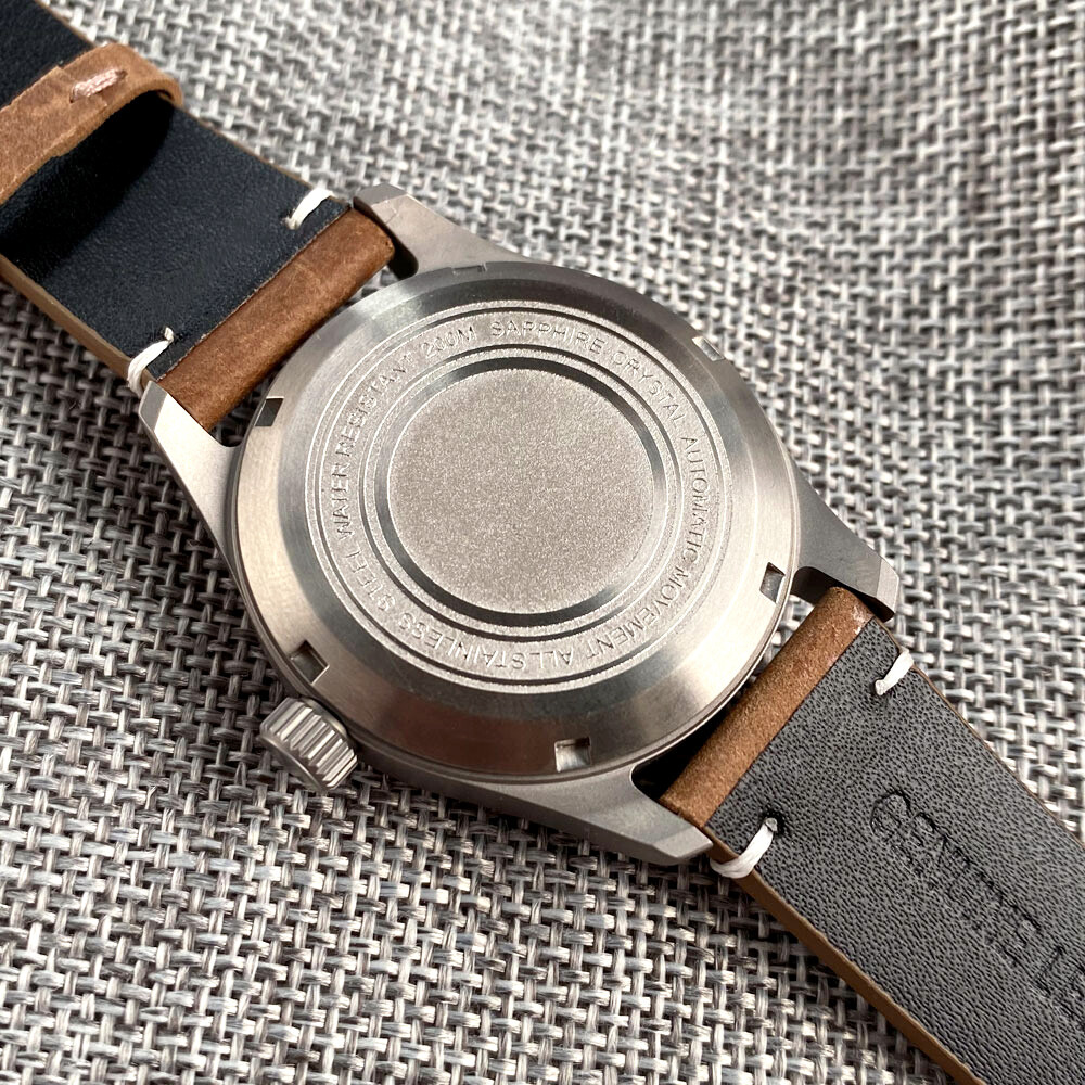 Solid Titanium 39mm Tandorio Black Dial Japan NH35A PT5000 Automatic Mens Watch