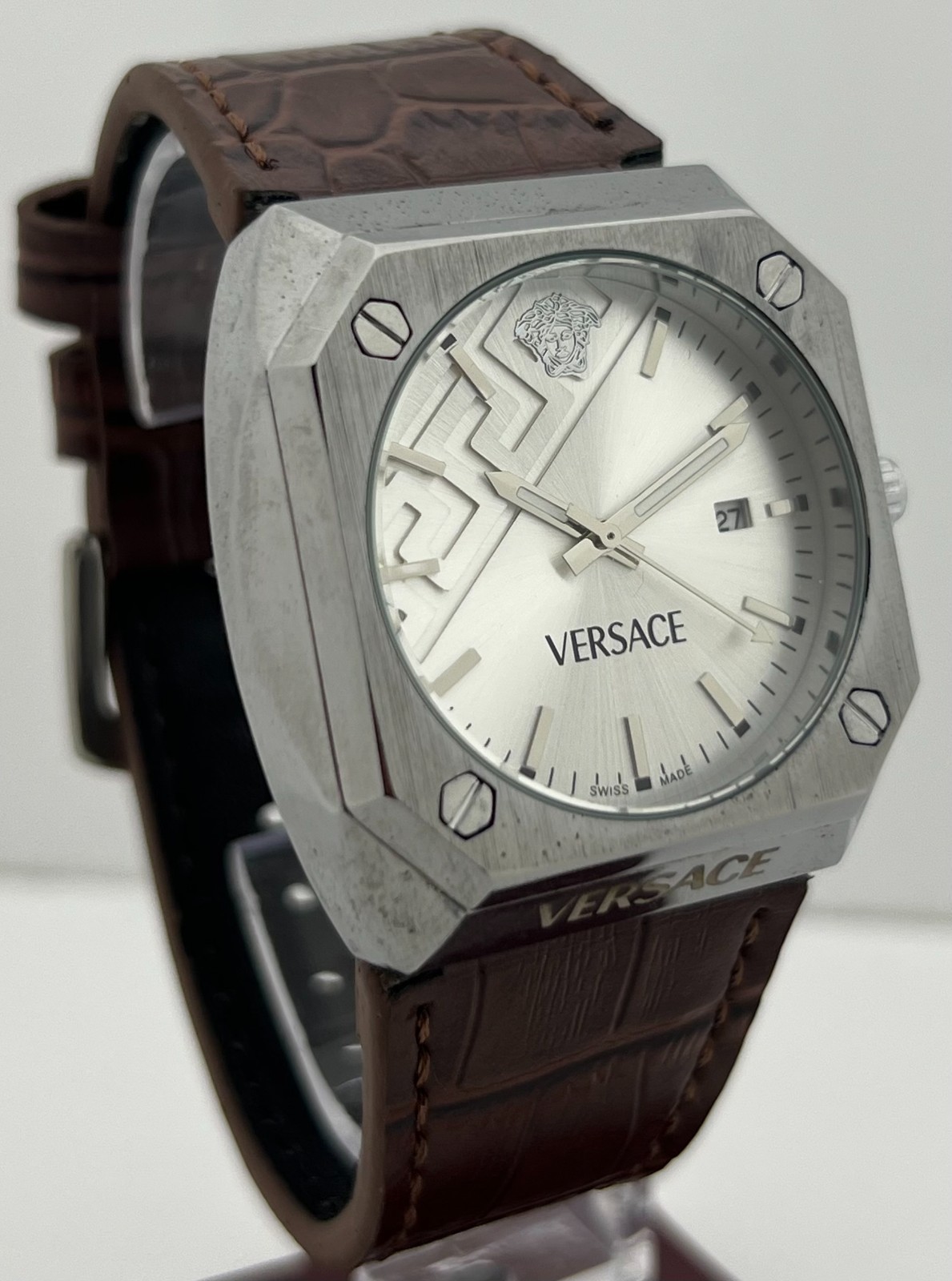 Premium Men’s Versace Antares White Dial Date Working Condition Wristwatch