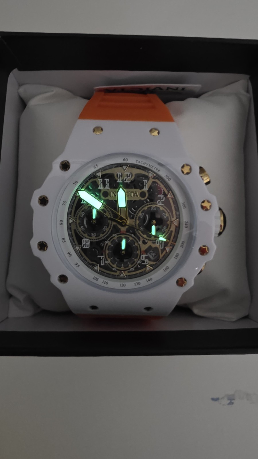 Invicta Racing Vaulthan Men’s Watch – 44mm, Orange (69651)