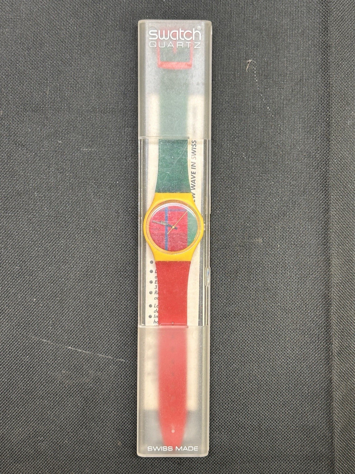 SWATCH Rare Vintage Swatch McGregor (GJ100) Wristwatch! Green, Yellow, Red