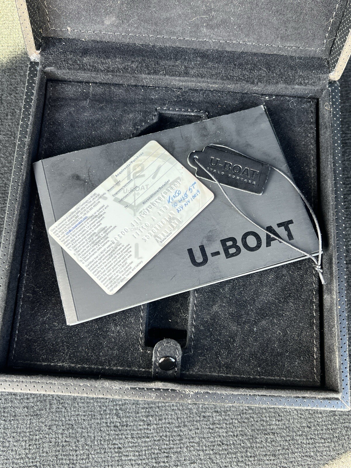 U-BOAT Flight Deck 50mm Black Automatic Dial Leather Strap – U7750