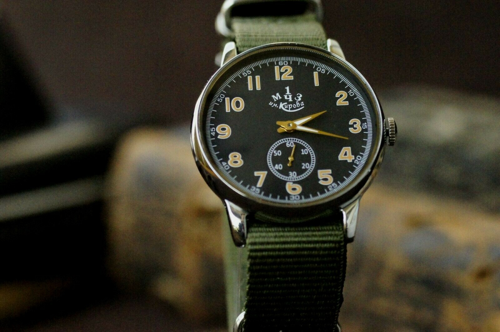 Watch Pobeda 1 MChZ Kirov Vintage Men’s Mechanical Soviet Rare Silver color