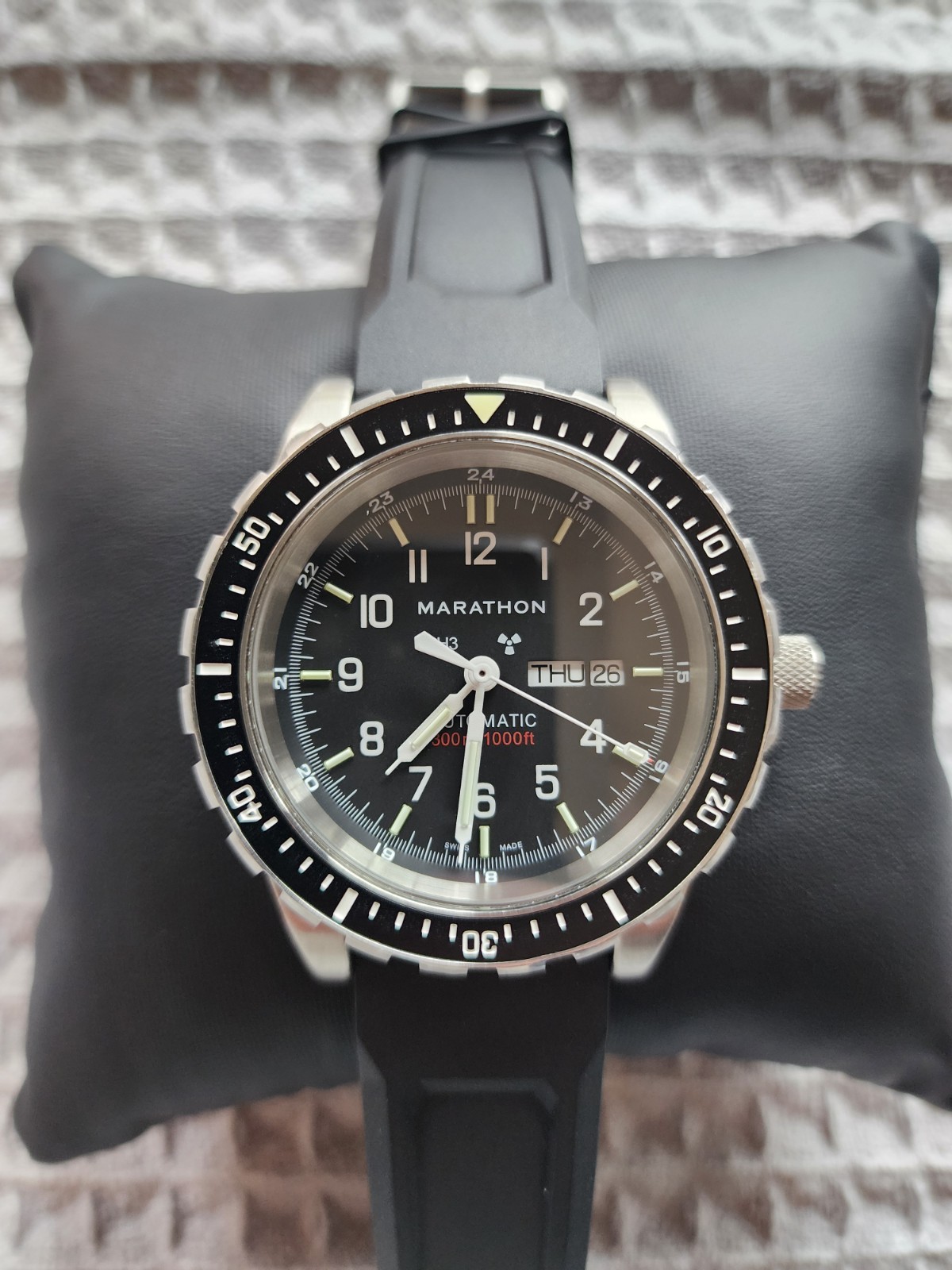 Marathon JDD 46mm Automatic w/ 2 Additional Marathon Straps, Box And Papers
