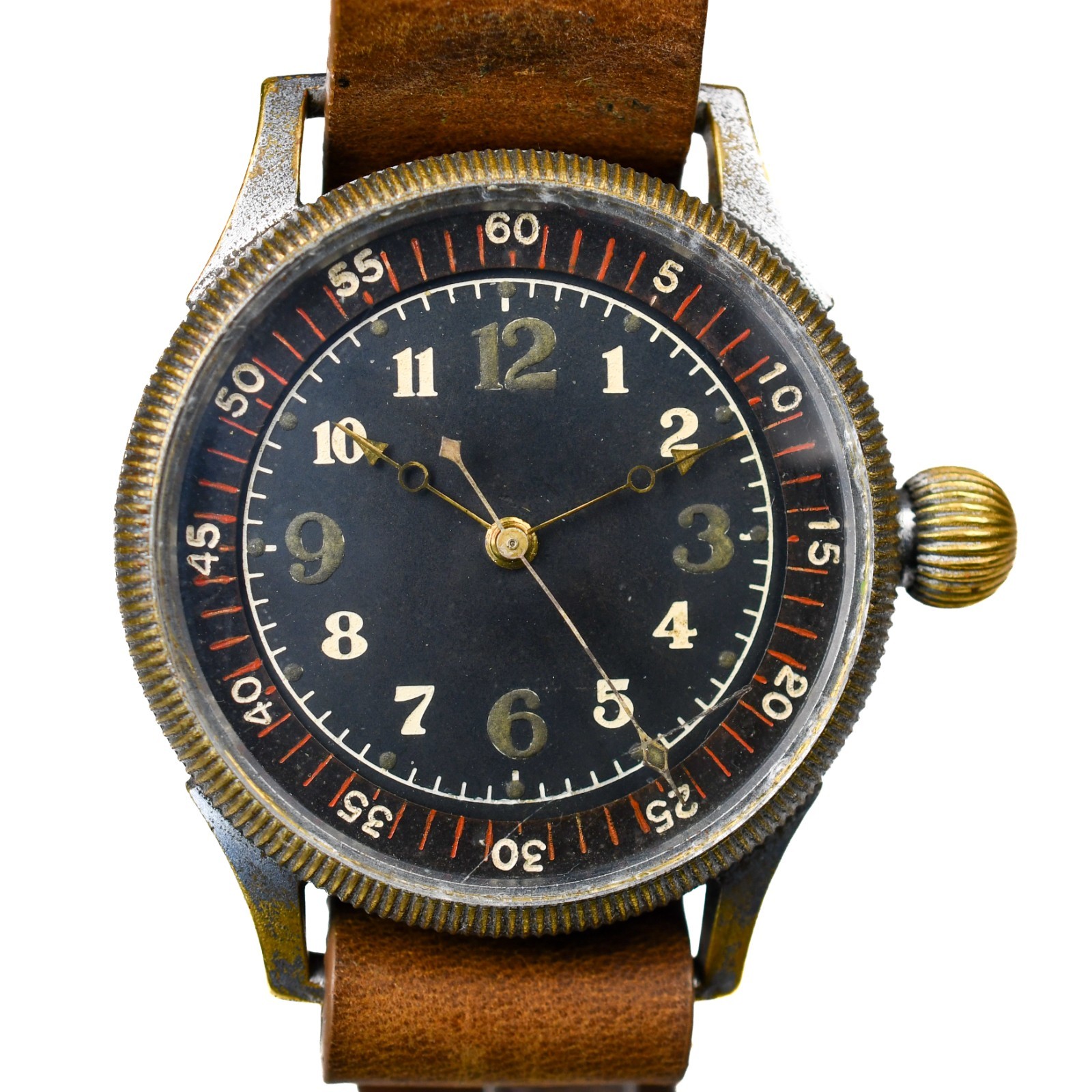 Seikosha Tensoku 1940’s Japanese Military Issued Pilot Aviator 48mm Manual Wind