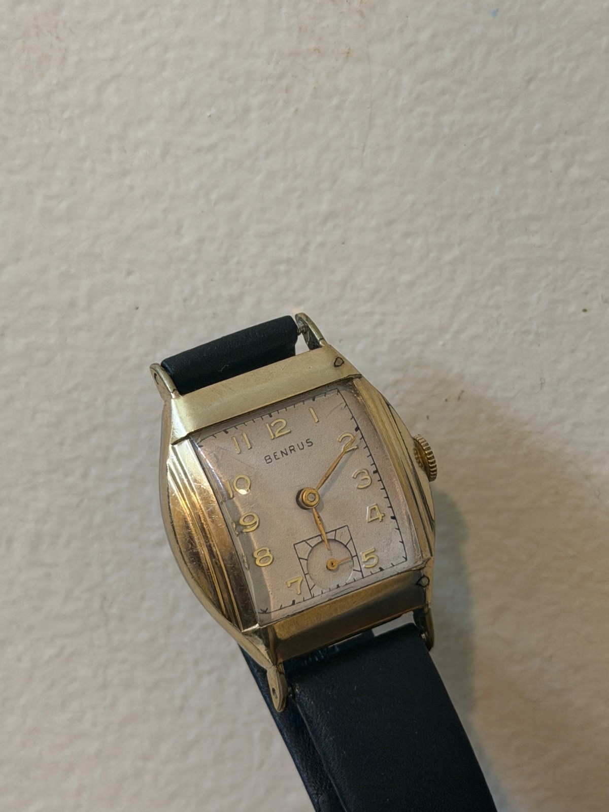 Vintage Benrus Art Deco Tank 10k RGP GOLD PLATED Watch Stepped Case ART DECO
