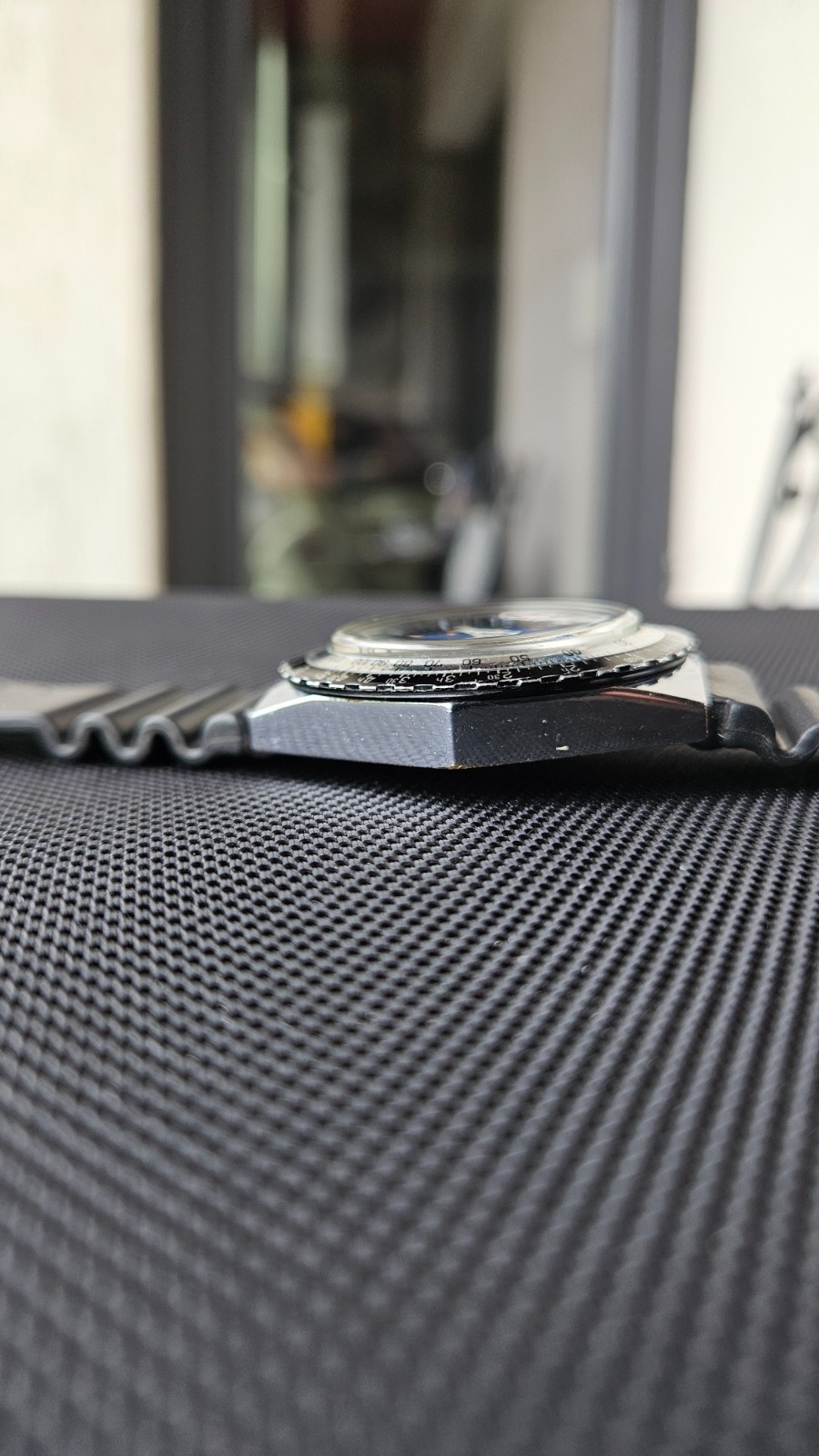 Sicura 21 Jewels Computer blue Dial manual wind rotating bezel Vintage