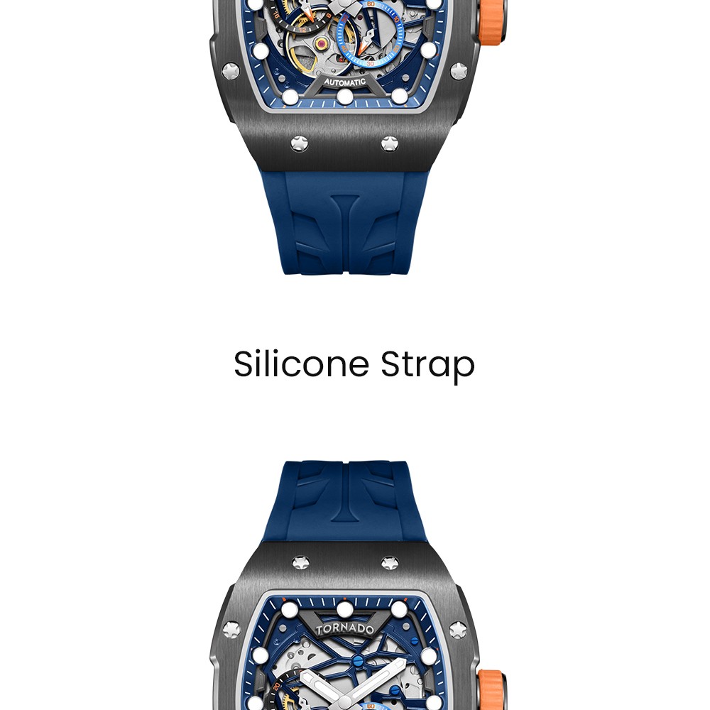 Tornado Xenith Men’s Automatic Watch | Blue Dial, 38.5x49mm, 100 m (10 ATM)