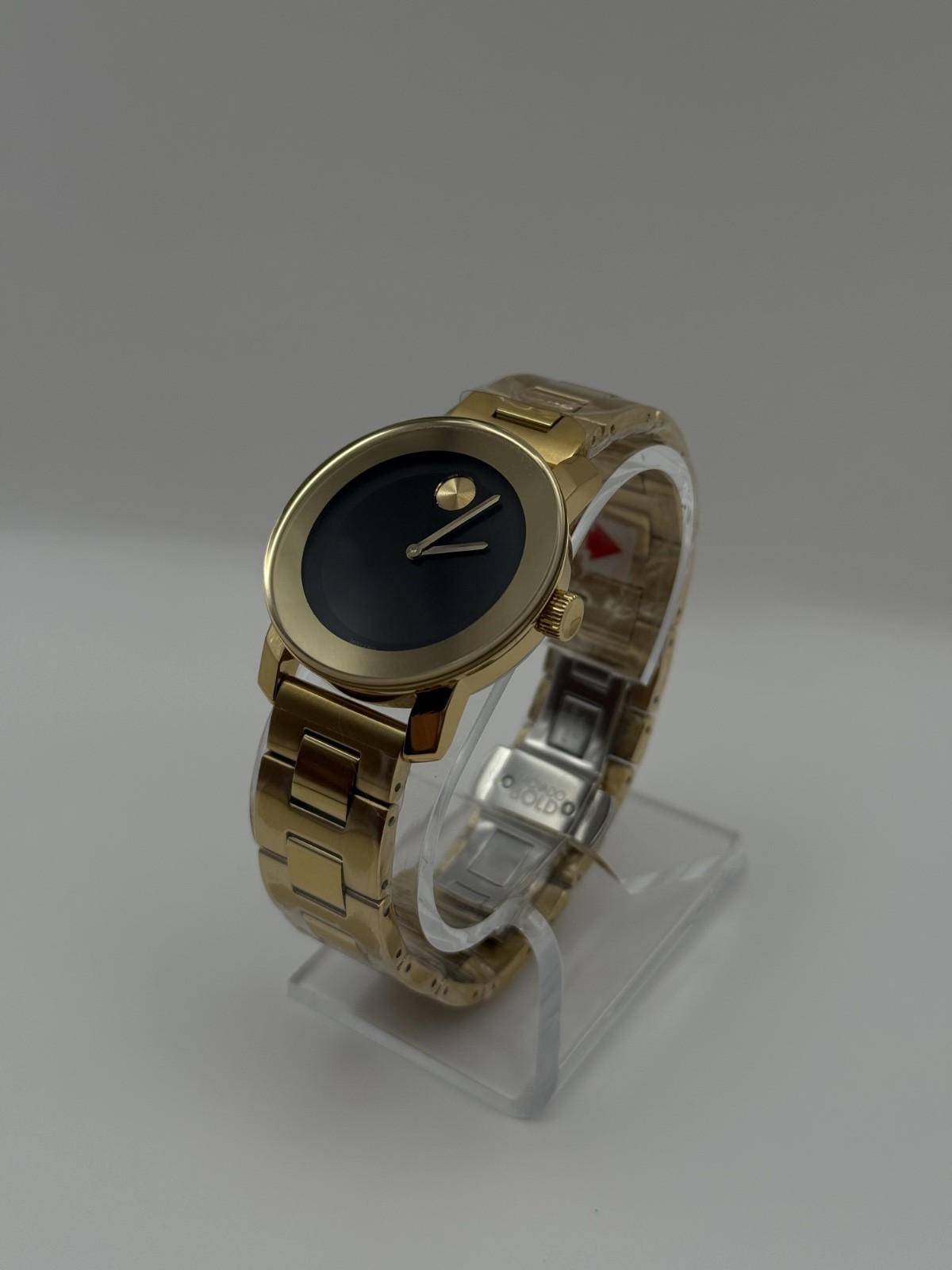 Movado Bold Black Dial Gold-tone Unisex Watch 36MM. 3600397