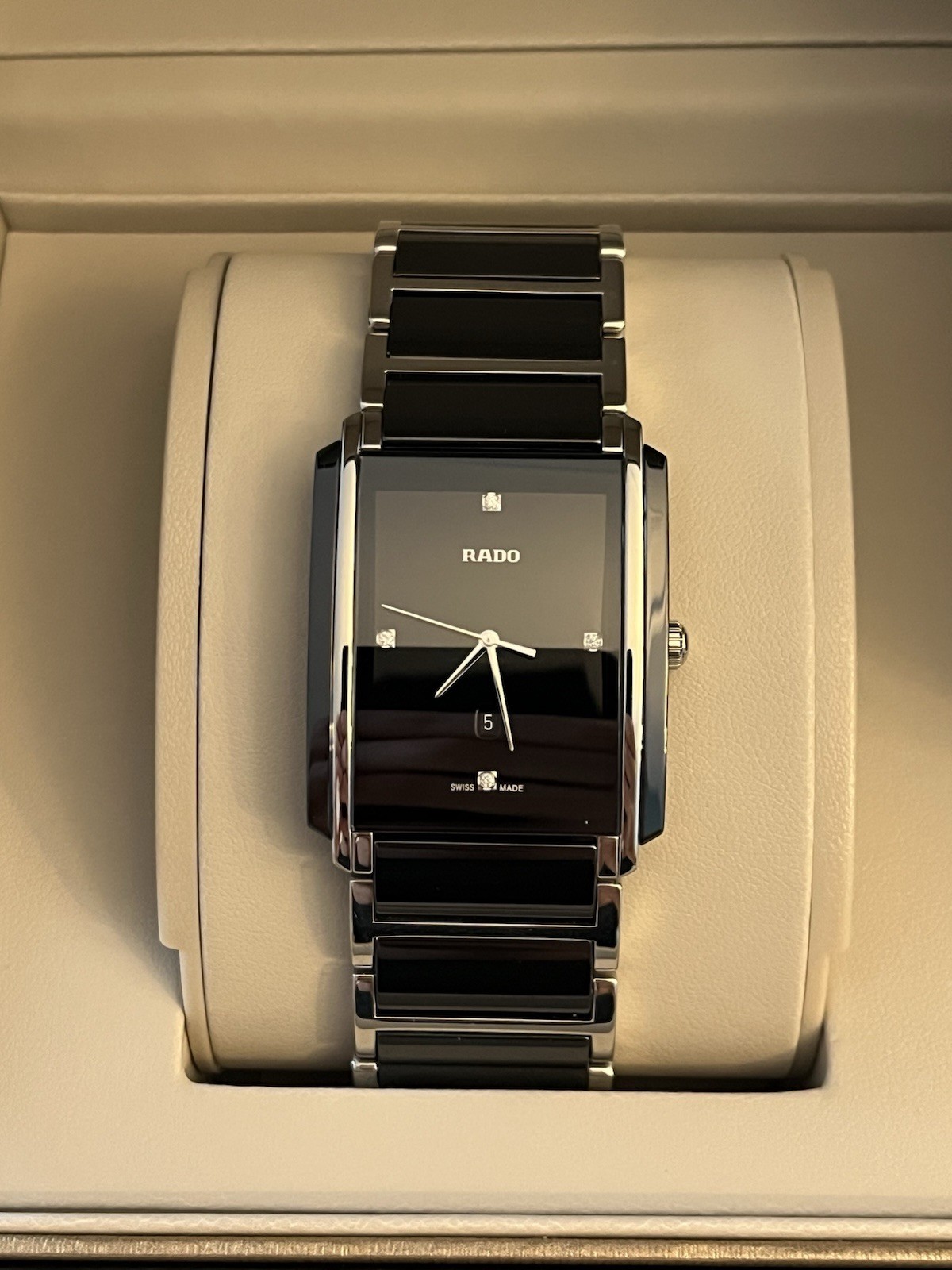 Rado Integral Diamonds 23.0 mm Black Dial Two Toned Watch R20206712