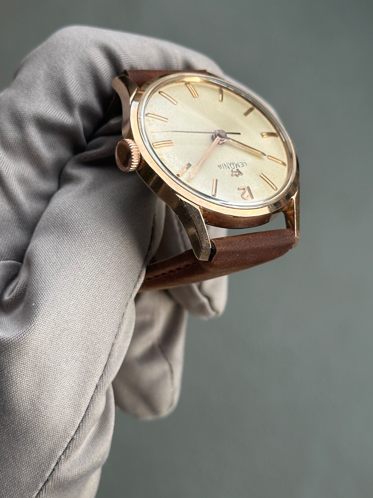 Vintage Lemania Manual-Wind Caliber 3060 Rose Gold Capped 34mm Ref. 918-5 KO