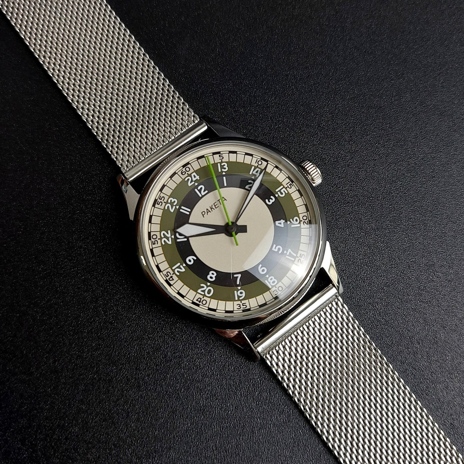 Vintage Raketa Mechanical Men’s Wristwatch USSR Soviet Raketa Watch Serviced