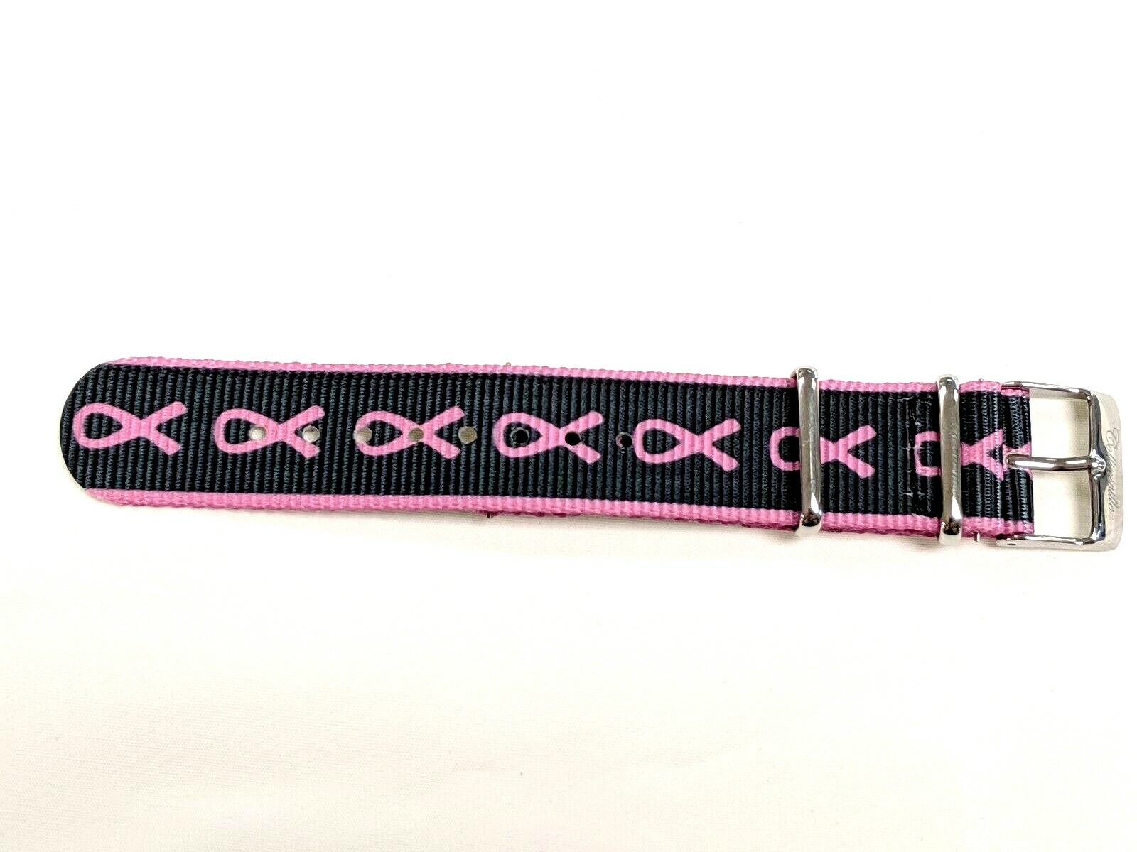 Pink Ribbon Breast Cancer Awareness Watch Strap 20mm Easy To Snap In!