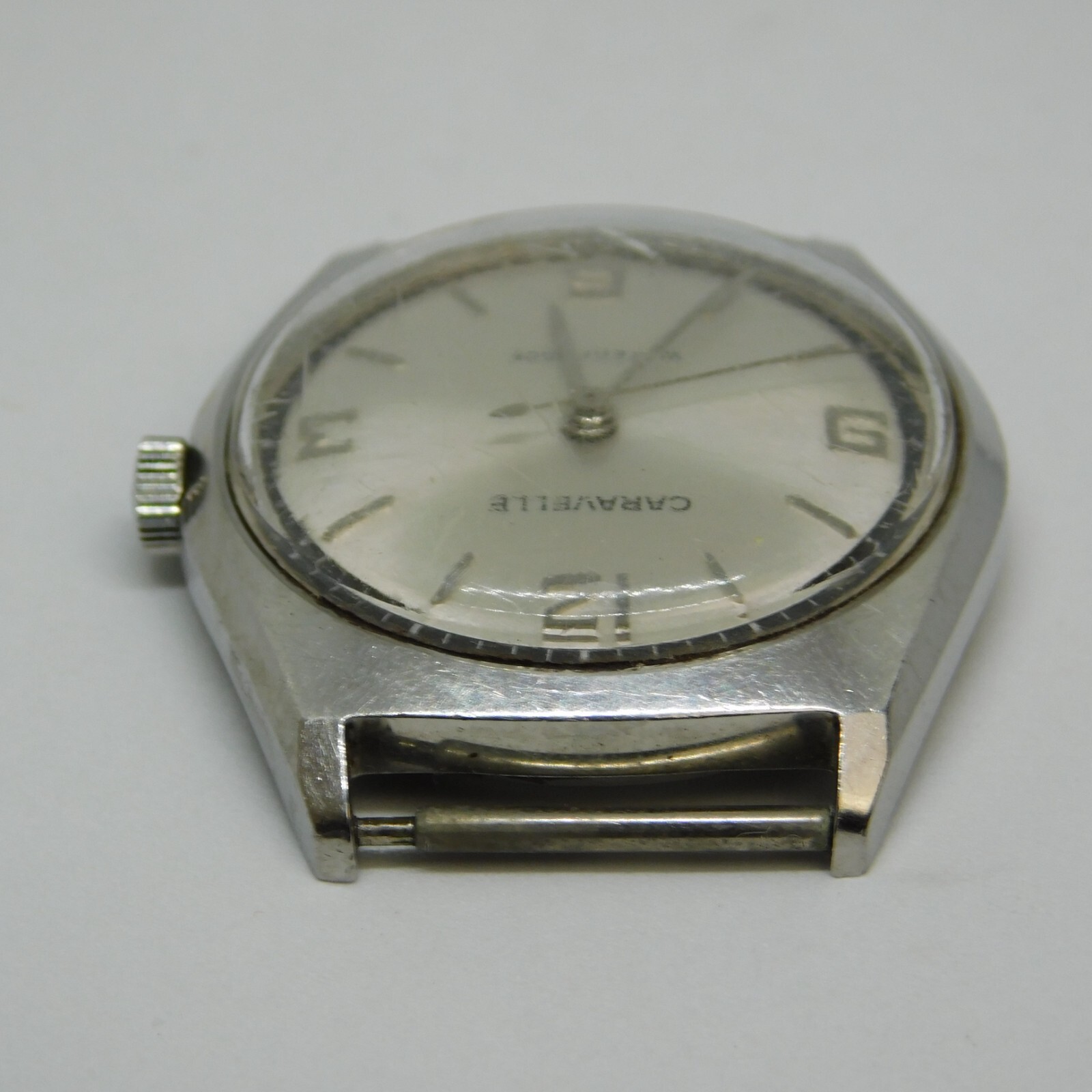 Vintage CARAVELLE N1 Silver Tone Wind-up Analog Men’s Watch