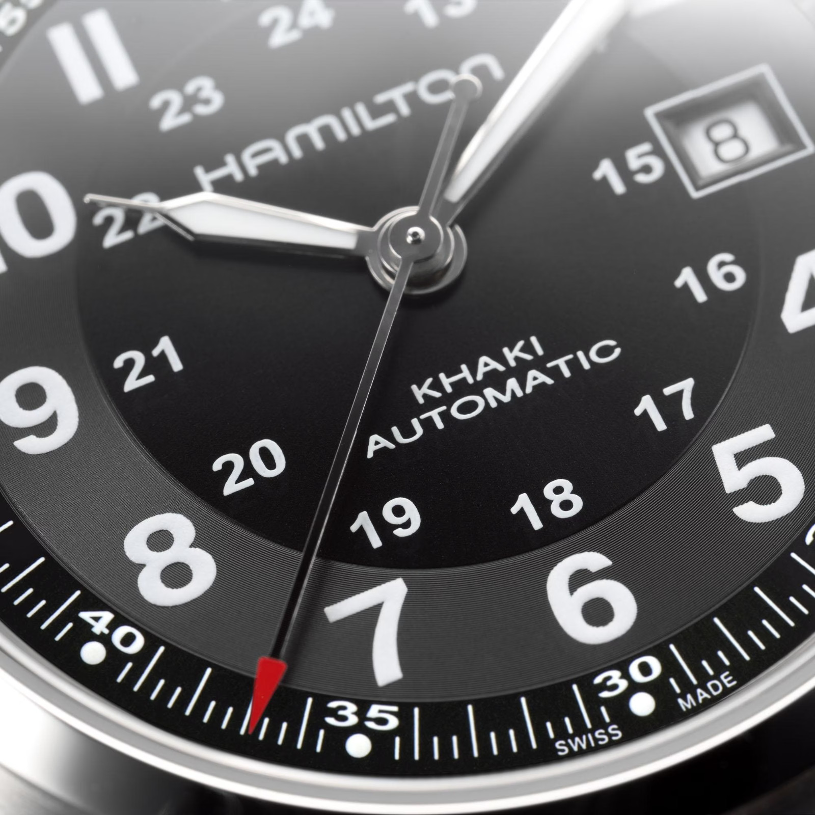 New Hamilton Khaki Field Auto Black Dial Men’s Watch H70555533