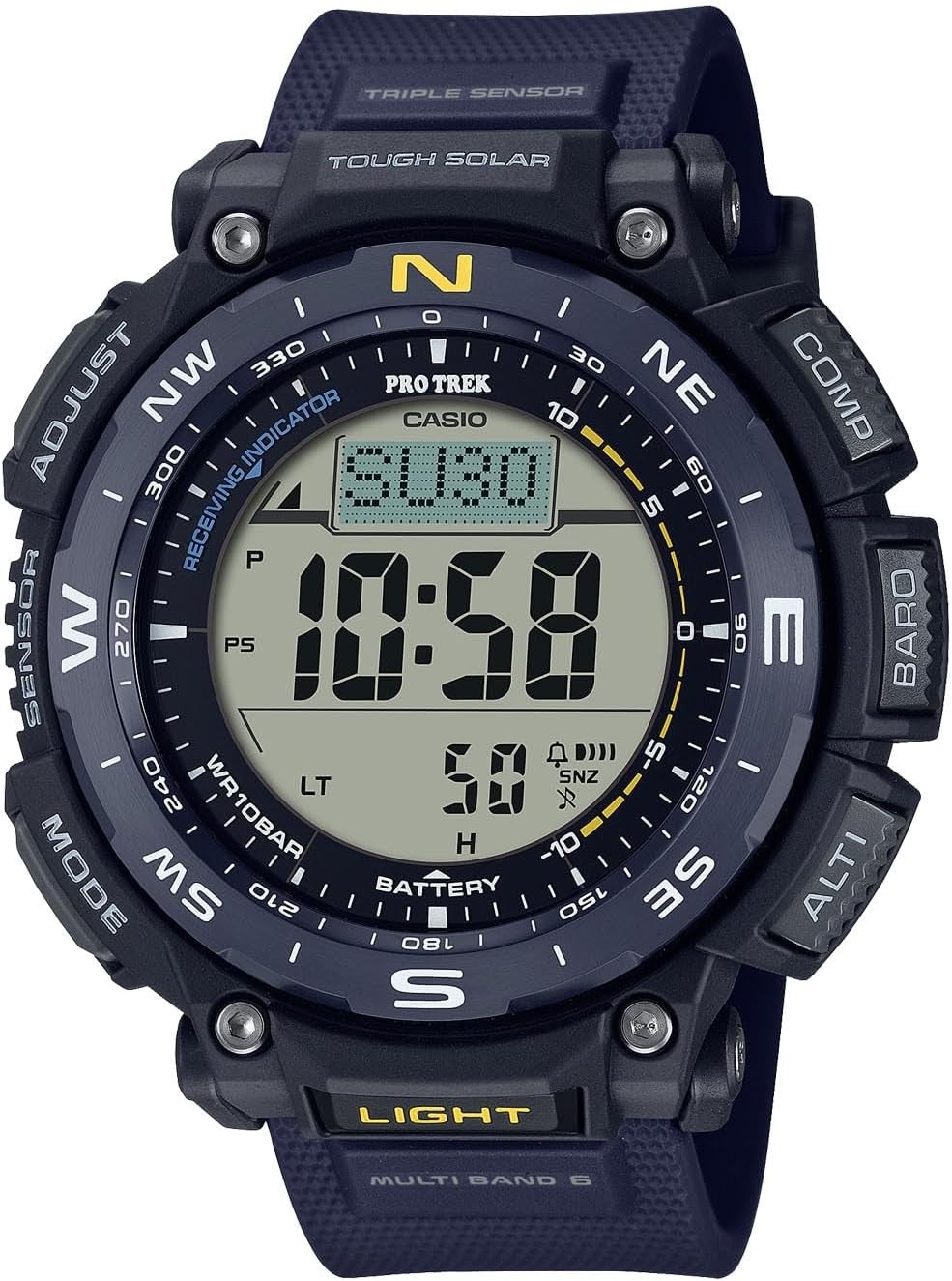 Casio PRO TREK PRW-3400Y-2JF Climber Line Solar Radio Men Watch Navy F/S wTrack#