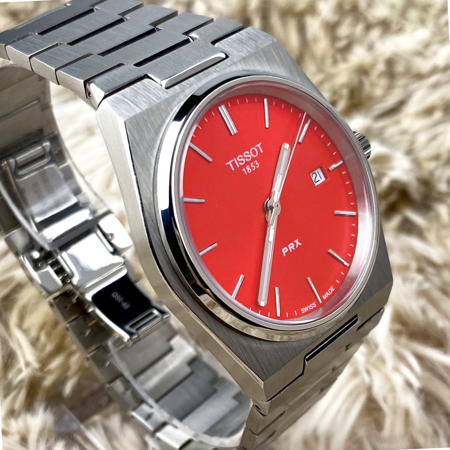 Tissot PRX 40mm Red Dial Stainless steel Men’s Watch T137.410.11.421.00