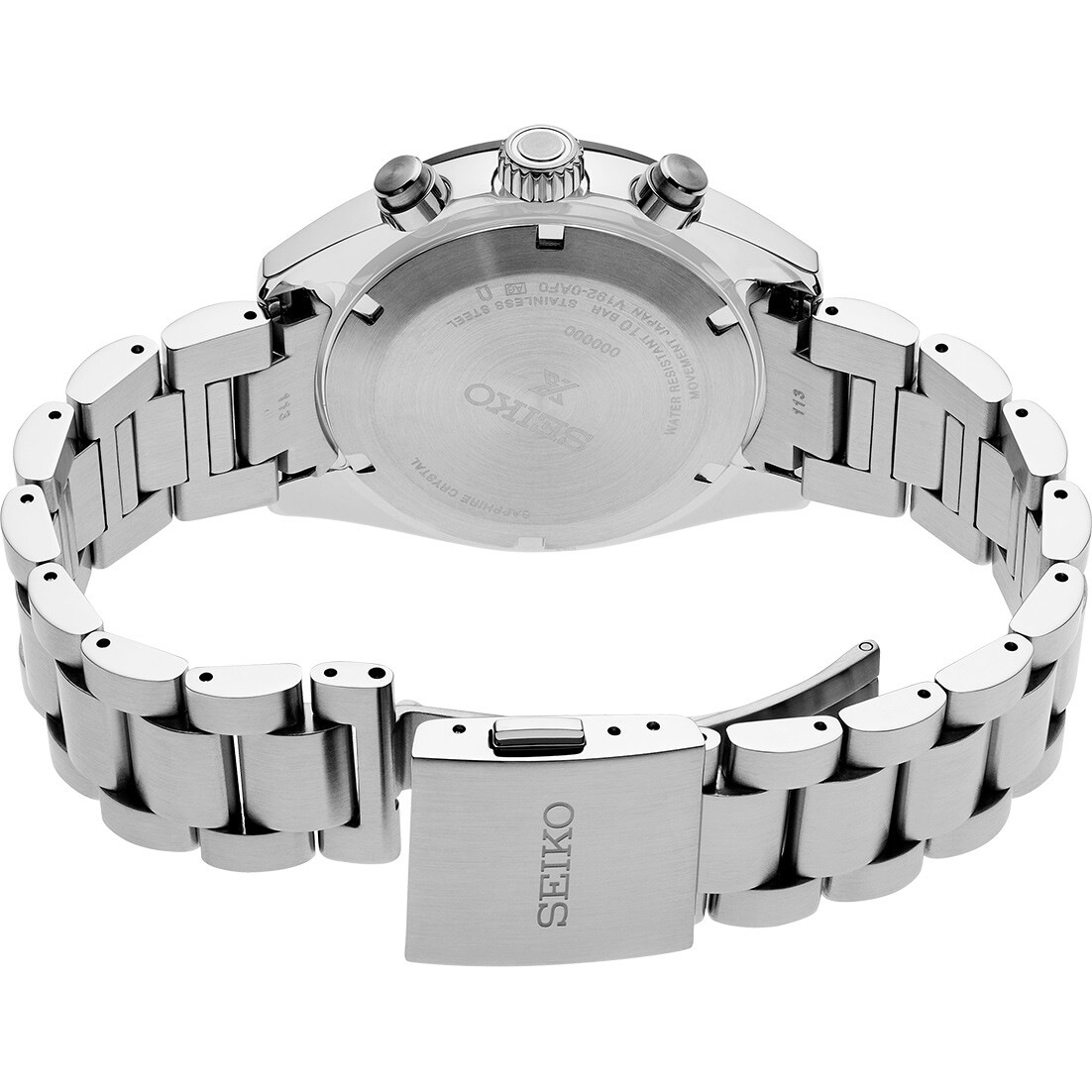 New Seiko Prospex Speedtimer Silver Dial Stainless Steel Bracelet Watch SSC911