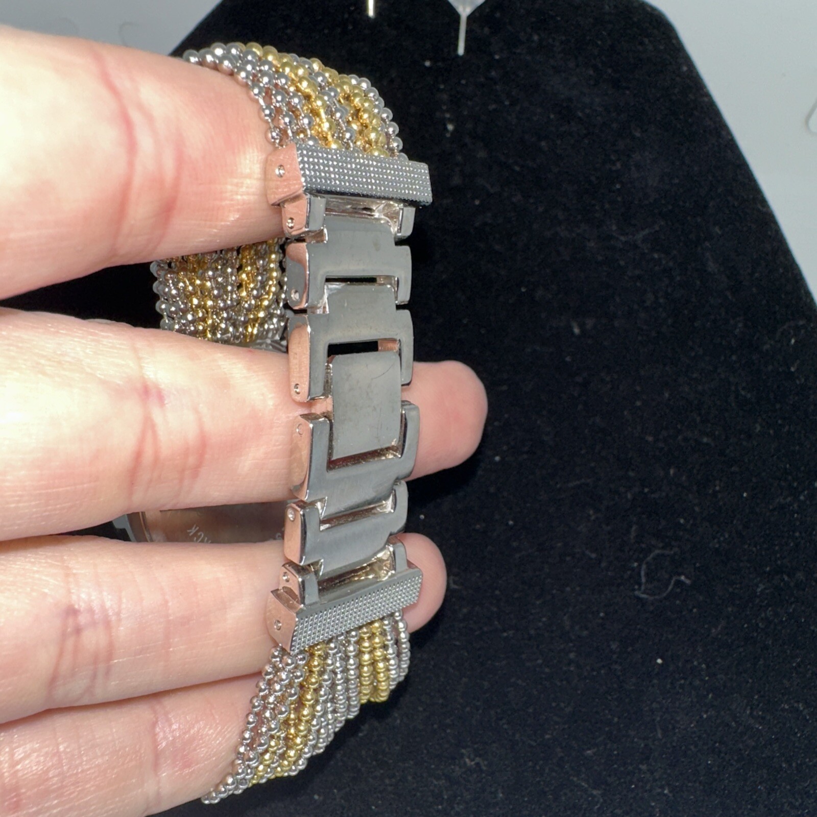 Chico’sp Multi-strand Gold & Silver Tone Ball Chain Watch Can Be Sized.