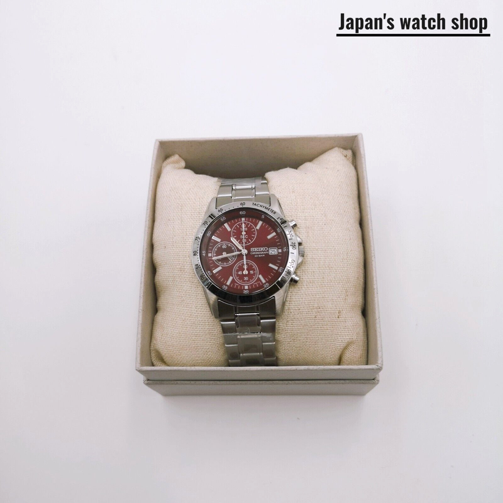 SEIKO SEIKO SPIRIT SBTQ045 Chronograph Men’s Watch 10 BAR Red New in Box