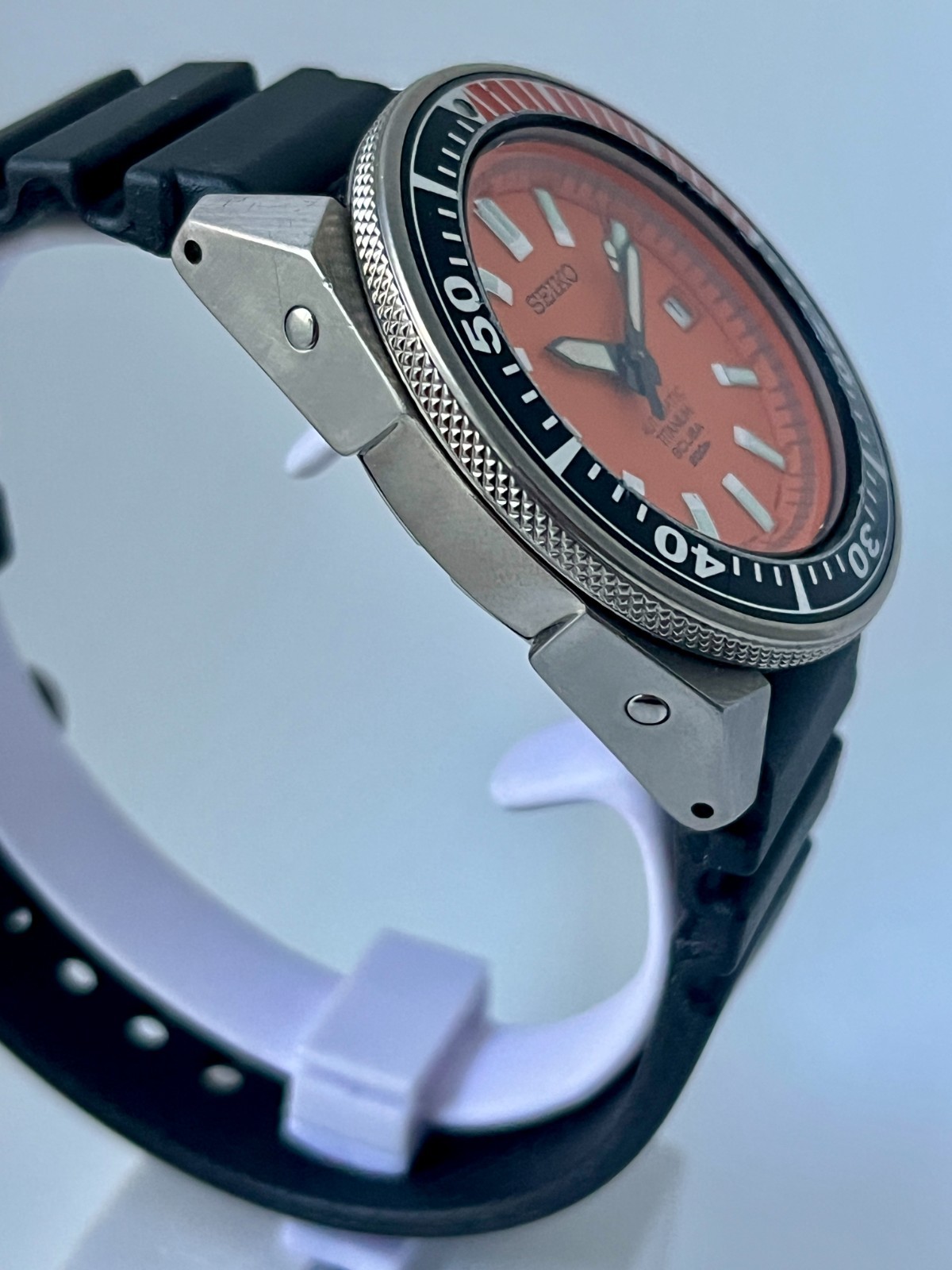 Seiko 7S25-00D0 Samurai SBDA005 Titanium Orange dial Men’s Watch – UK Seller
