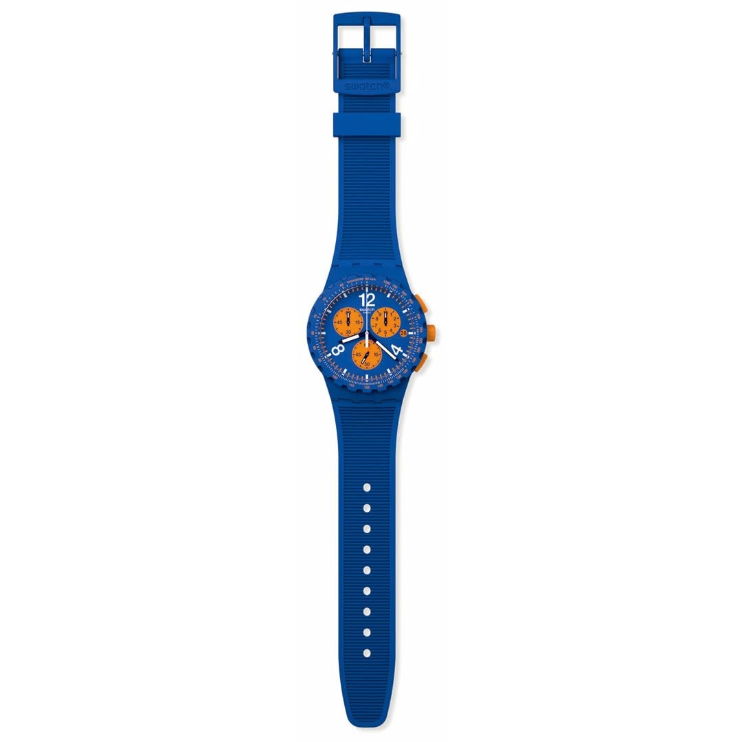 Swatch Watch Primarily Blue SUSN419 Unisex Adults Originals Chrono Quartz