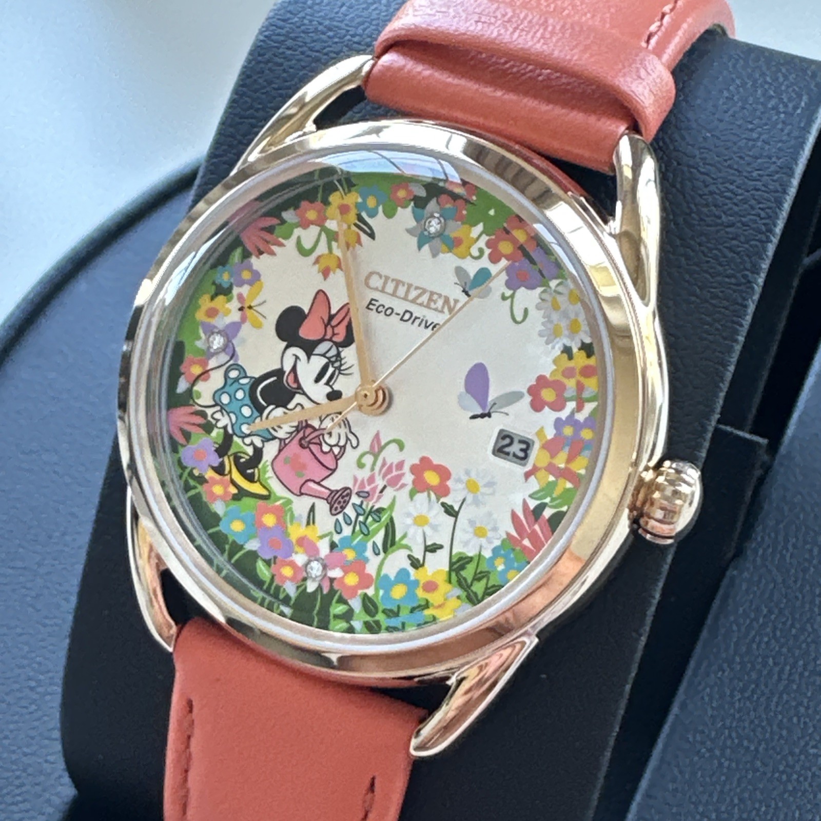 Citizen FE6087-04W Gardening Minnie Disney Collection Diamond Floral Dial Watch