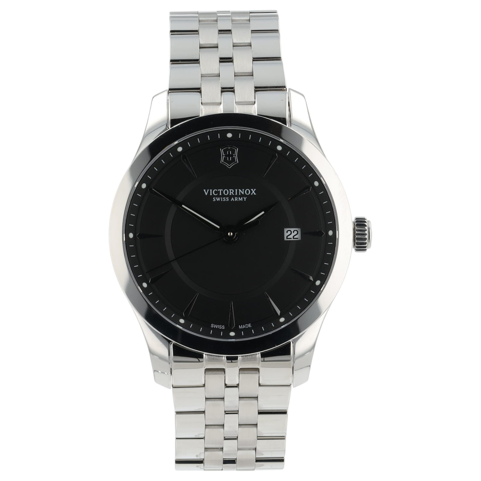 Victorinox Swiss Army Men’s Watch 40mm Silver Tone SS Bracelet Quartz 241801