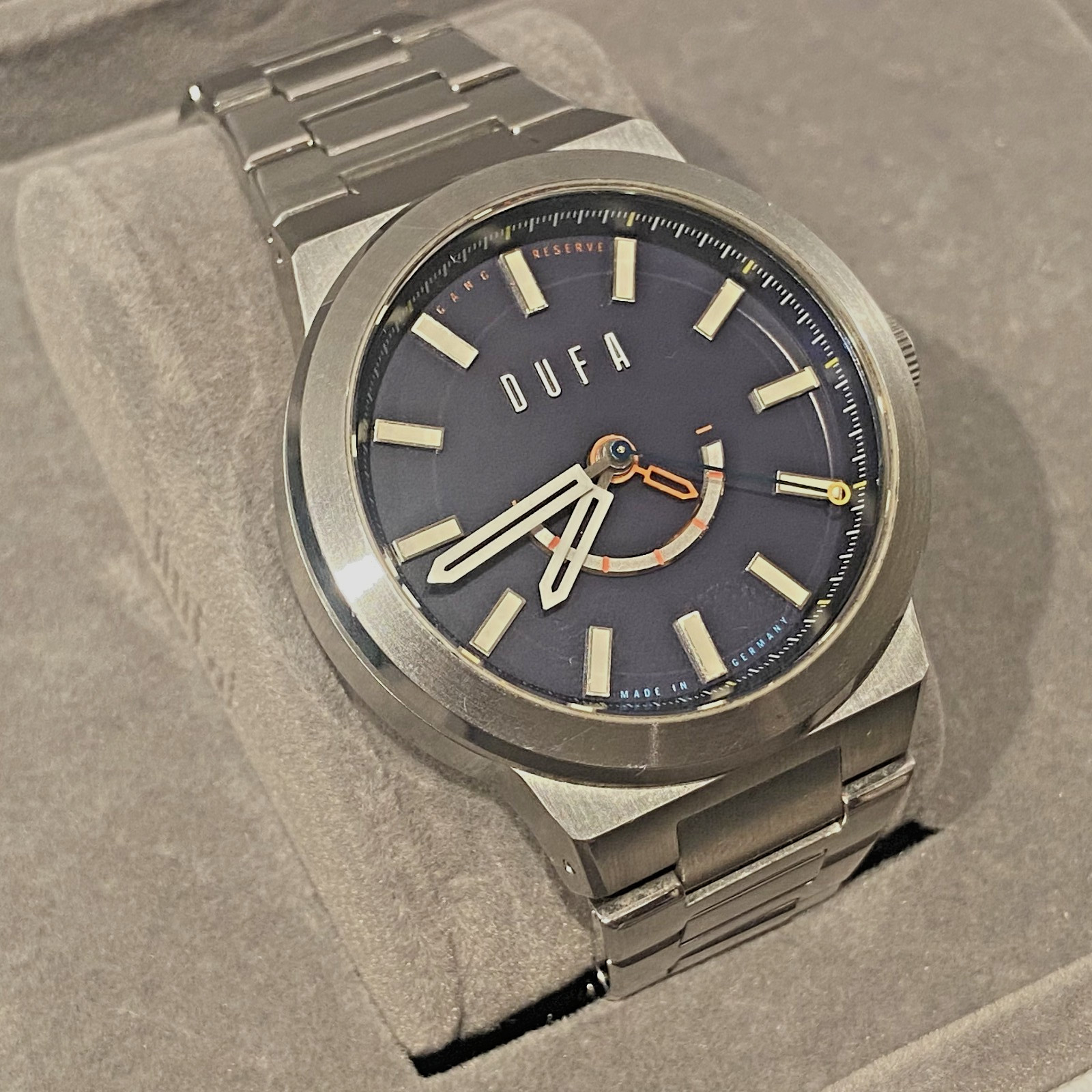 DuFa Gunter Automatic Watch DF-9039-55 43mm Case Power Reserve Made in Germany