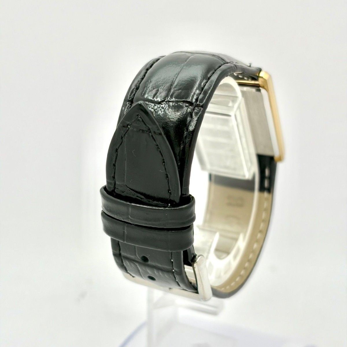 New battery SEIKO men’s wristwatch gold rectangular 5Y30 5069 7N3832 new belt