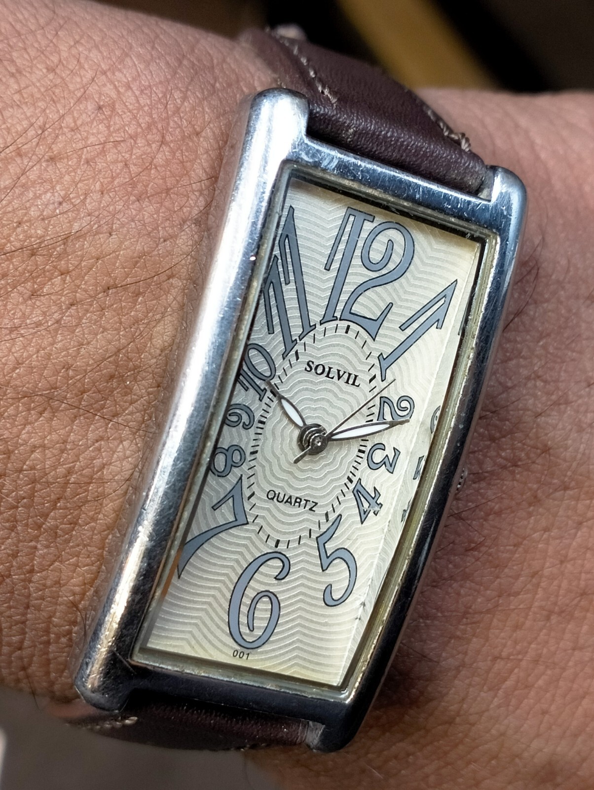 SOLVIL QUARTZ TEXTURED WHT DIAL 48-0022 JAPAN UNISEX ADULTS FULL WORKING VINTAGE
