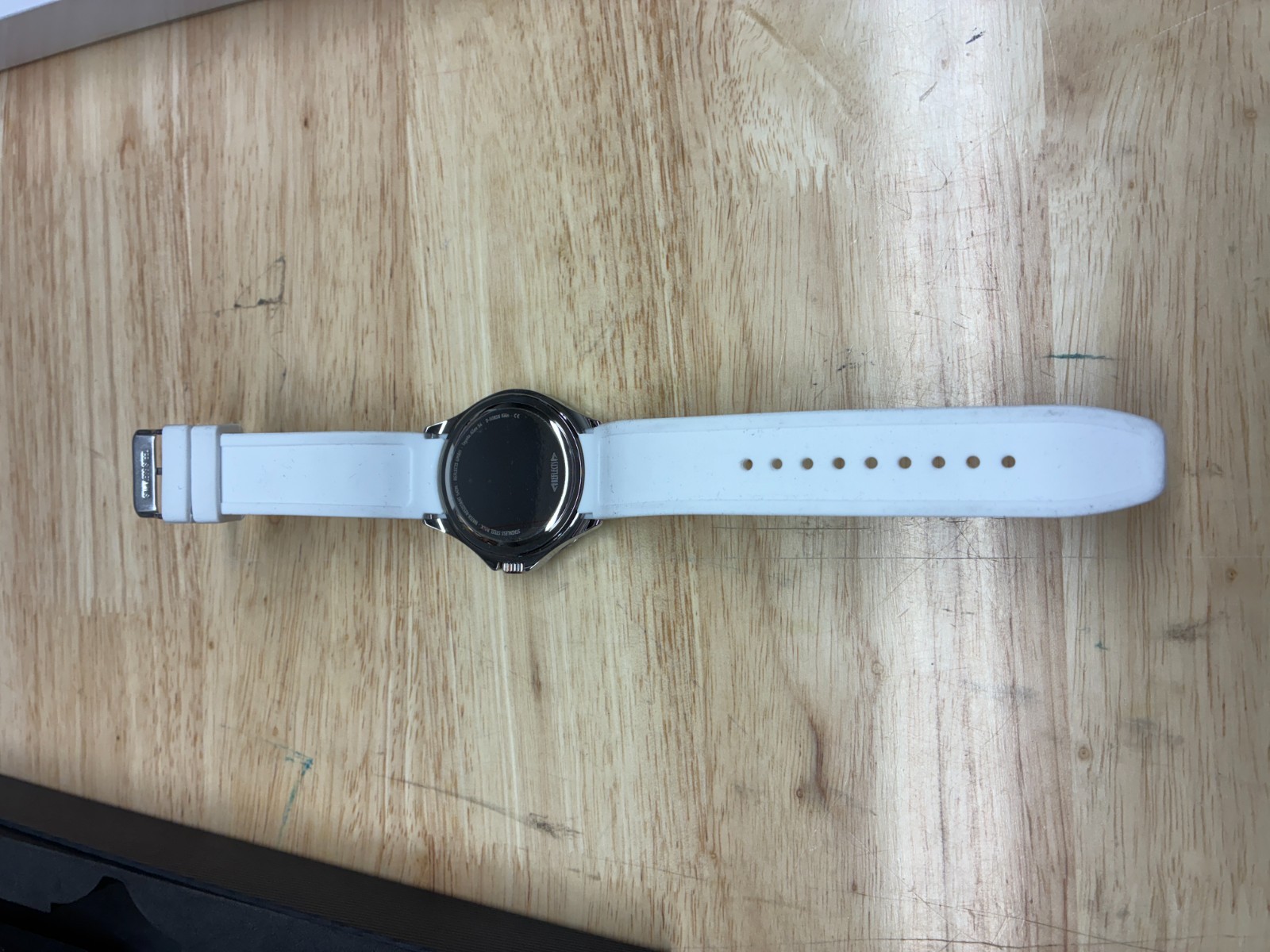 Lolliklock Chrome Date White Silicone Watch 70201-WE Blue Dial New Open Box