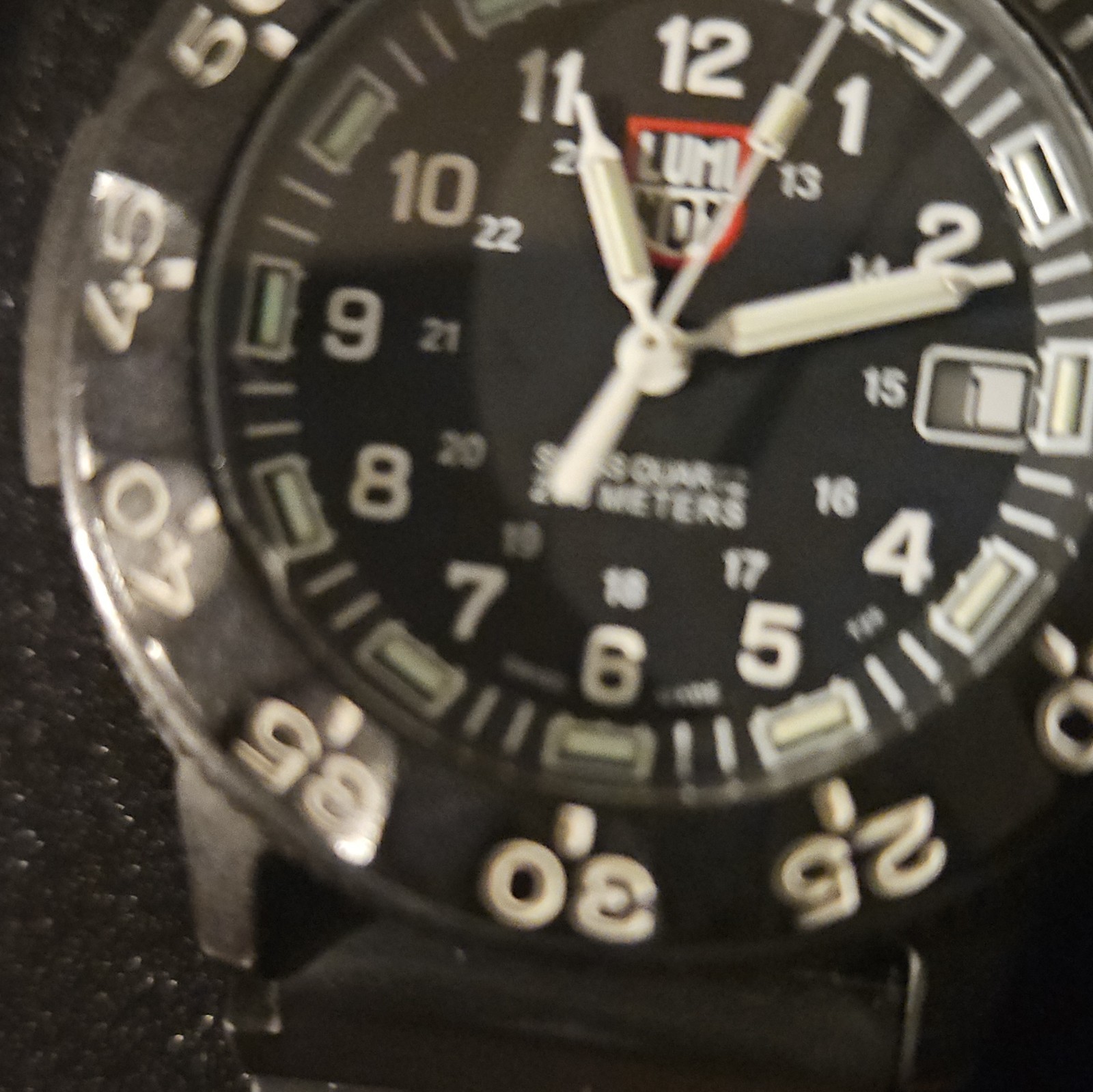 Luminox Navy SEAL 43mm Black Quartz 200m Date Black Rubber Strap Watch