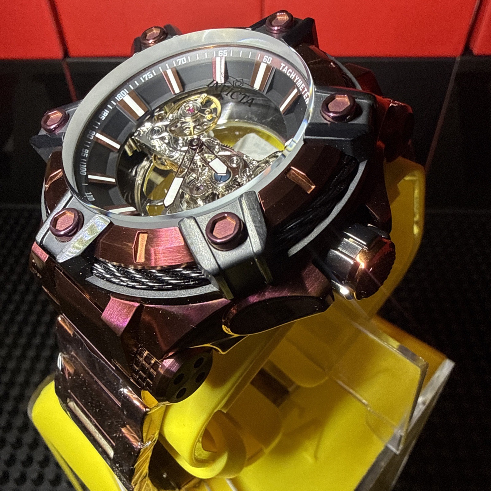 Invicta Bolt Phantom Automatic Men’s Watch – 52mm, Burgundy (50783)