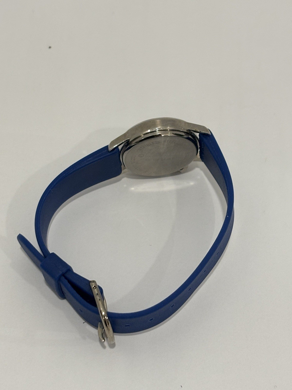 Vintage 1989 GUESS Watch Blue Grid Dial Geometric Sport Minimalist WORKING
