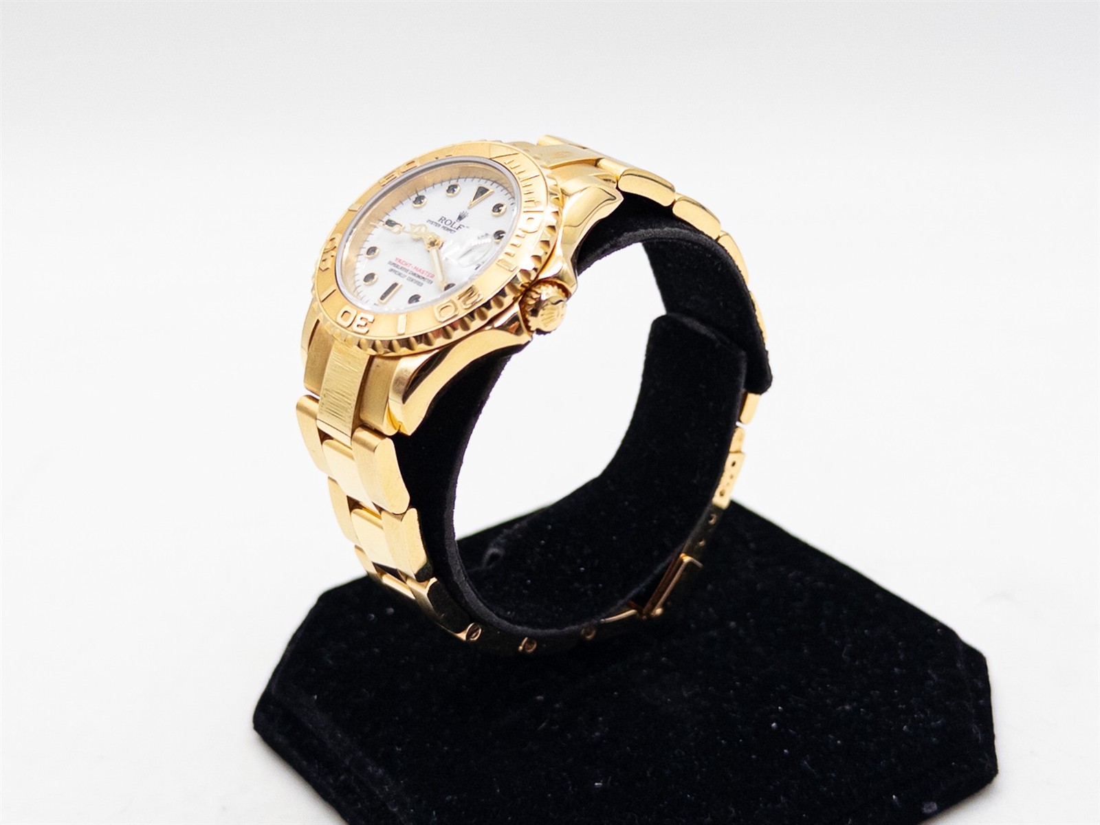 RARE $30,000 ROLEX YACHTMASTER 18k Yellow Gold Ladies 29mm Watch 100g MINTY