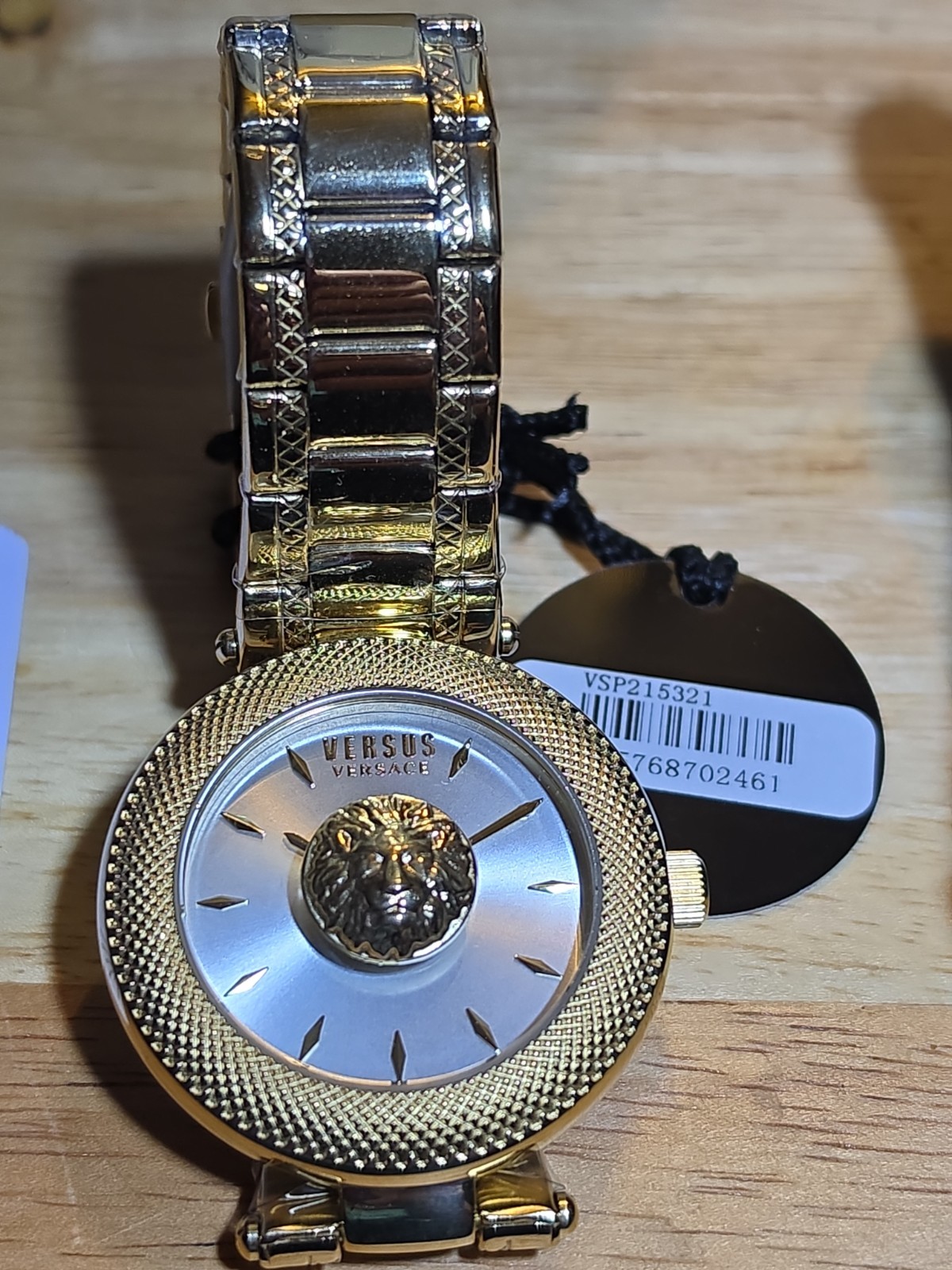 Versus Versace Women’s Gold Metal Bracelet Watch, Silver Dial, Dress/Formal