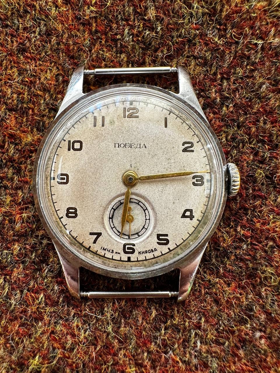 Rare Vintage Soviet USSR Pobeda 1MChZ Kirova 15 Jewels ZIM Mechanical Watch Run