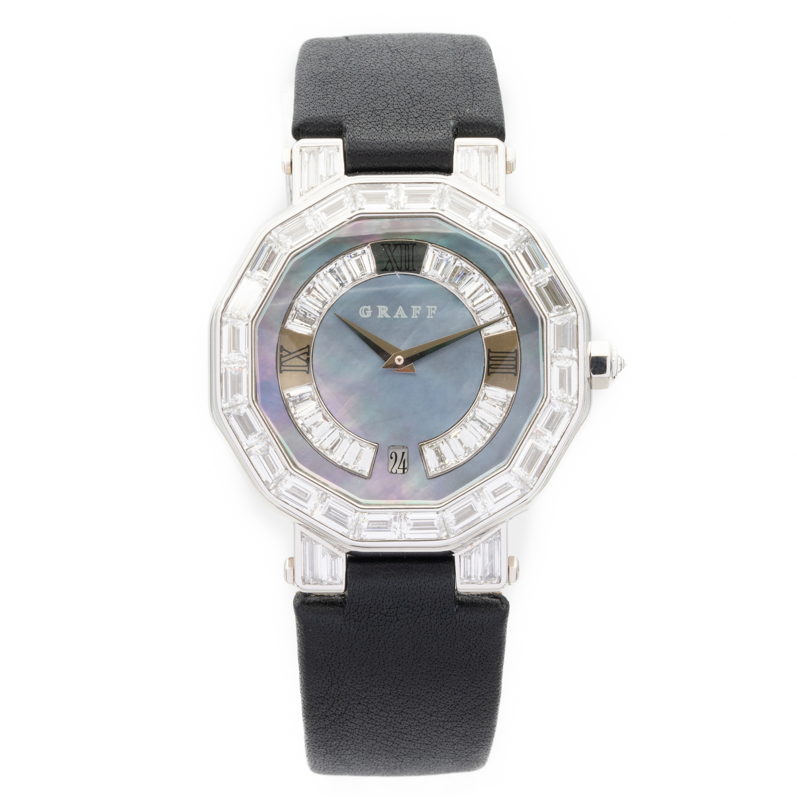 Graff London 36mm Diamond Ice Blue Mother-Of-Pearl Dial Watch