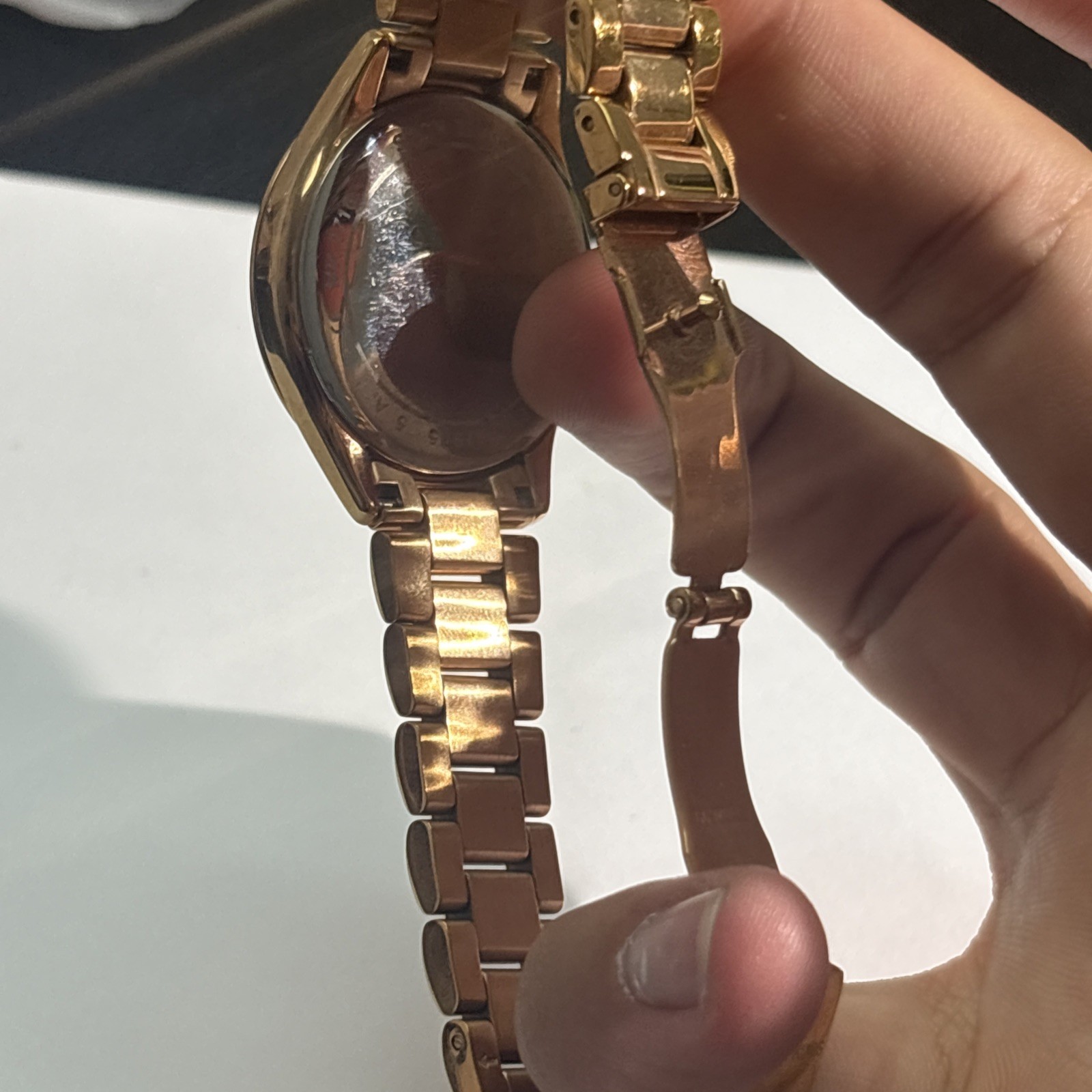 Michael KORS Watch Gold Plated MOP DIAL Fits Wrist Size 6.5”