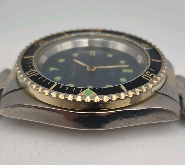 Fred Baley 38mm Dive Style Case Japan Quartz Watch SS Link band New Battery Runs